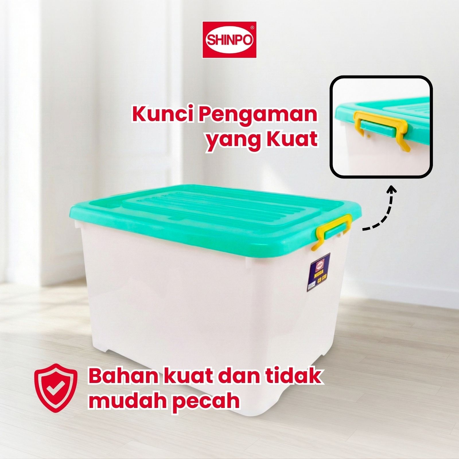 Jual SHINPO Kontainer Plastik Dengan Roda Mega Container Box Kotak ...