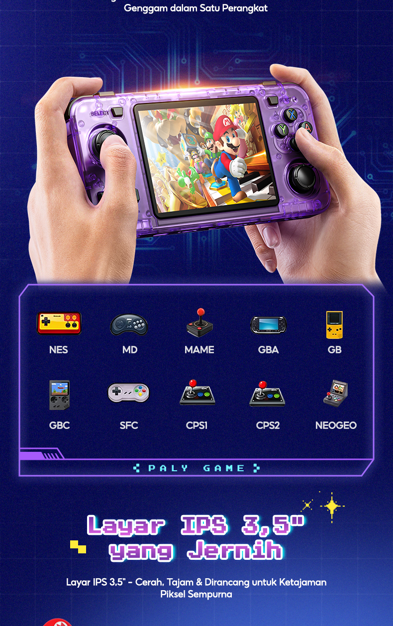 Jual Kiumo Game Bot R36H Retro Handheld Game Console Gameboy 3.5
