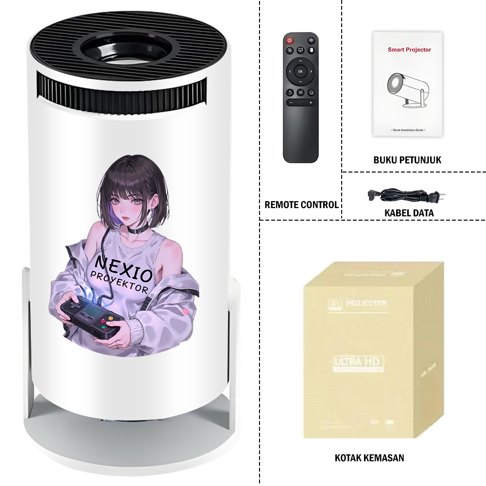 Jual EXNIXO proyektor android 4k full hd tv proyektor mini android ...
