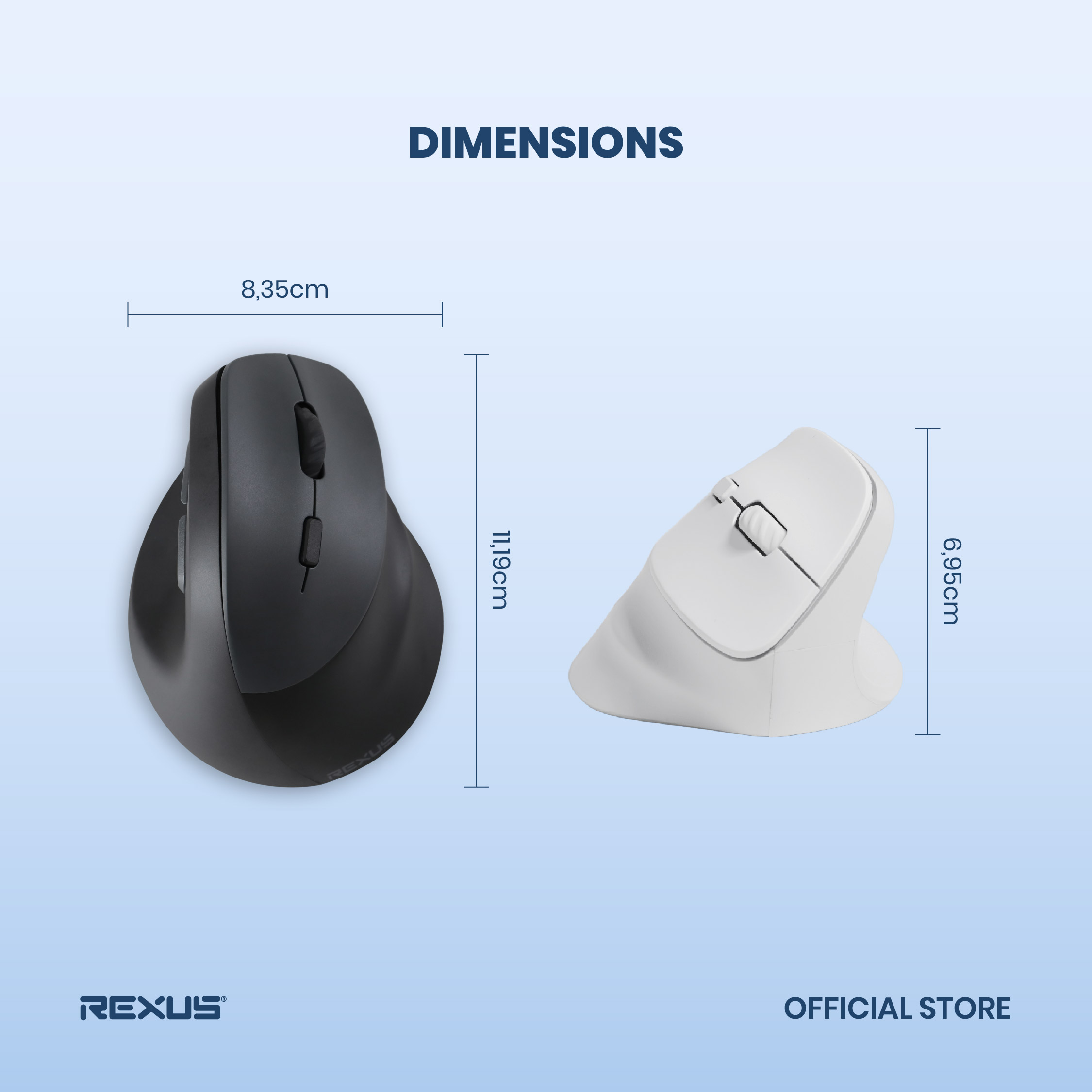 Jual Rexus Mouse Vertical Wireless Clif | Shopee Indonesia