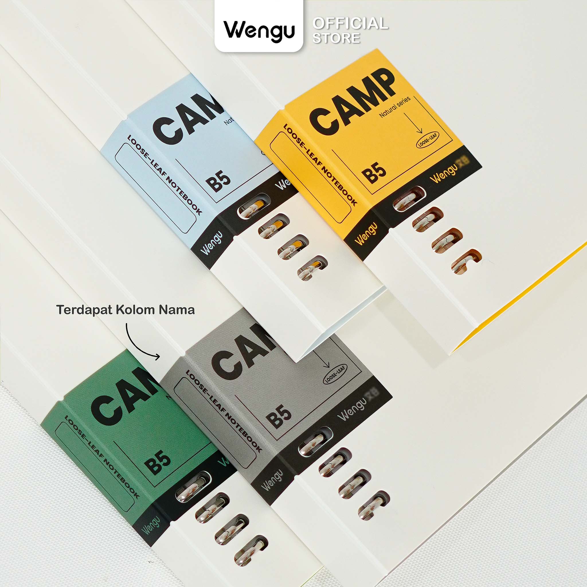 Jual [BARU] Wengu Binder A5 B5 Isi 60 Lembar Ring Besi Polos Simple ...