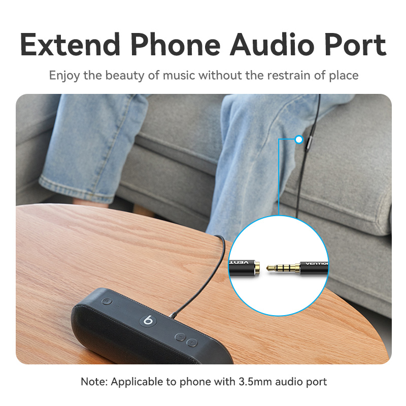 Jual Vention Extension Kabel Perpanjangan Audio 3.5mm TRRS Male to ...