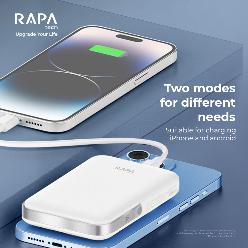 Jual RAPAtech Powerbank Origin PRO 10000 mAh Wireless Fast Charging 15W ...