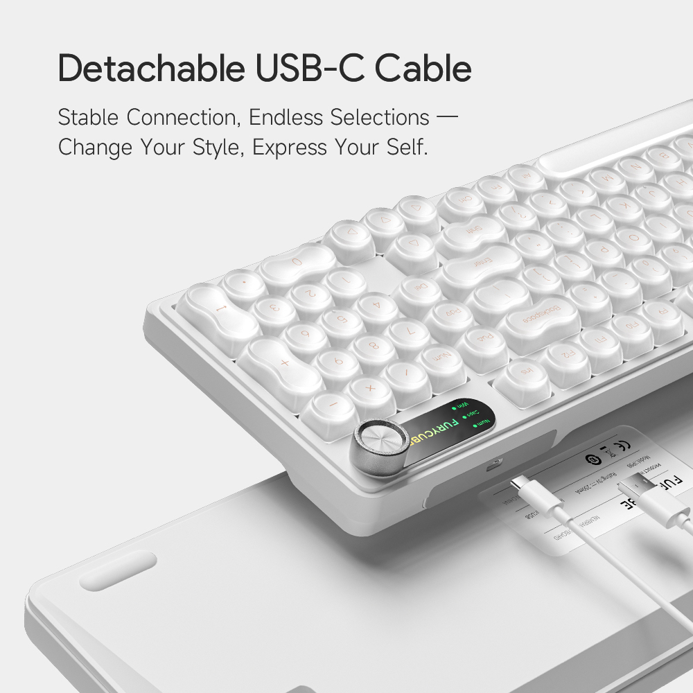 Jual FURYCUBE IP98 Membrane Keyboard Foundation Knob New Keycaps Knob ...