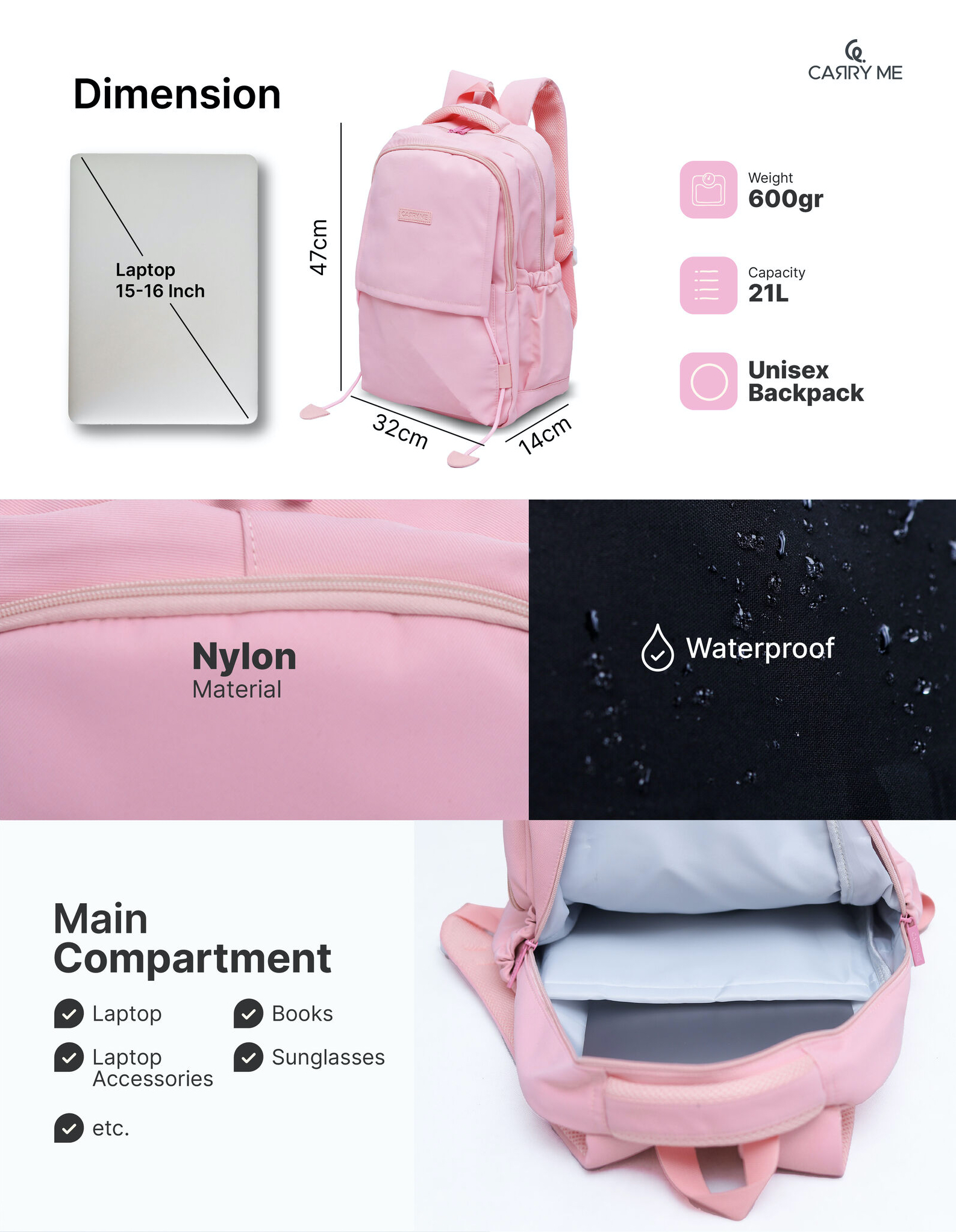 Jual Carry Me - The Heritage Backpack Premium / Ransel Wanita Pria ...
