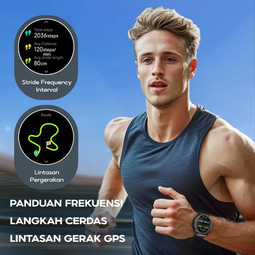Jual [Bonus Smartwatch R1 + Strap] Cityjungle Smartwatch GPS 2 AMOLED 1 ...