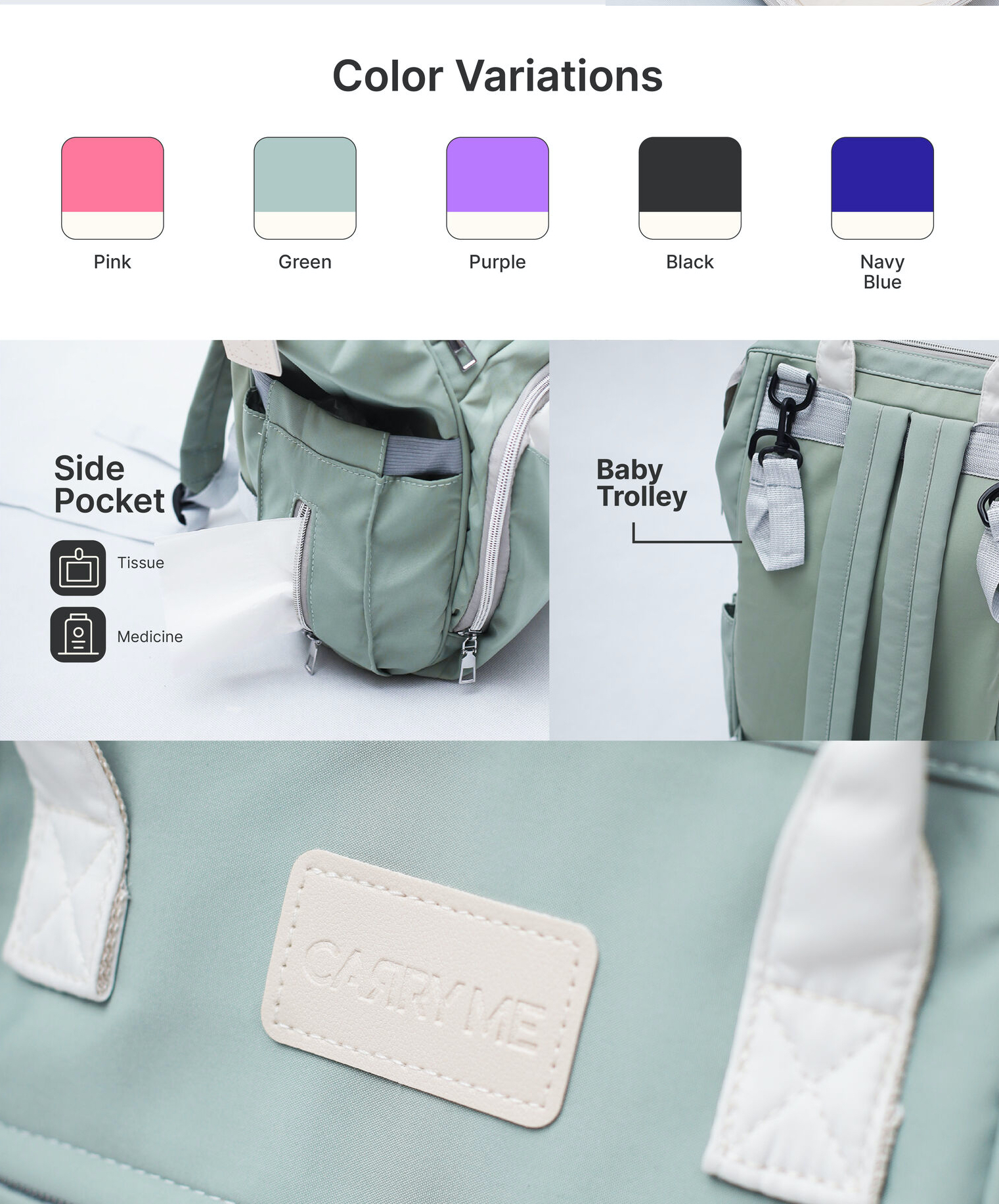 Jual Carry Me - Trooper Luxe Backpack / Tas Bayi Diapers Ransel Bayi ...