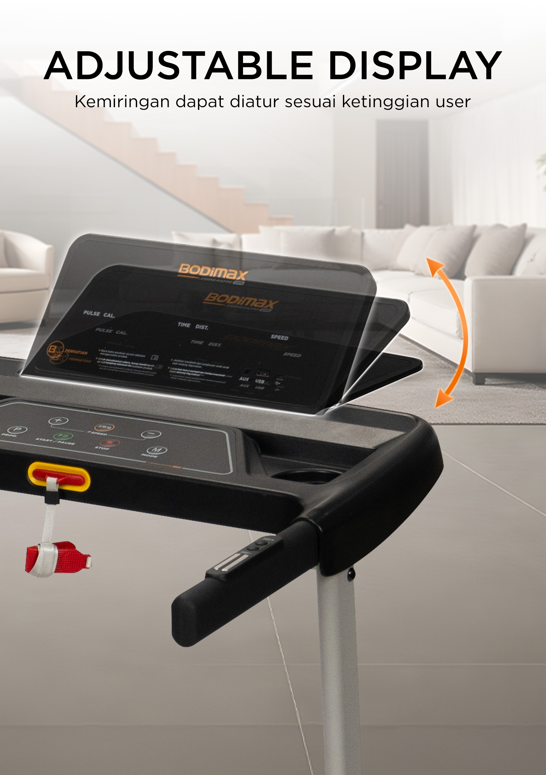 Jual BODIMAX JOGGING MACHINE PRO WHITE / Treadmill 10KM / Incline ...