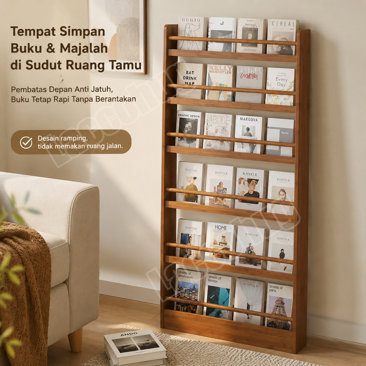 Jual Laccohug Rak Buku Di Belakang Pintu Rak Buku Bambu Multi-layer ...