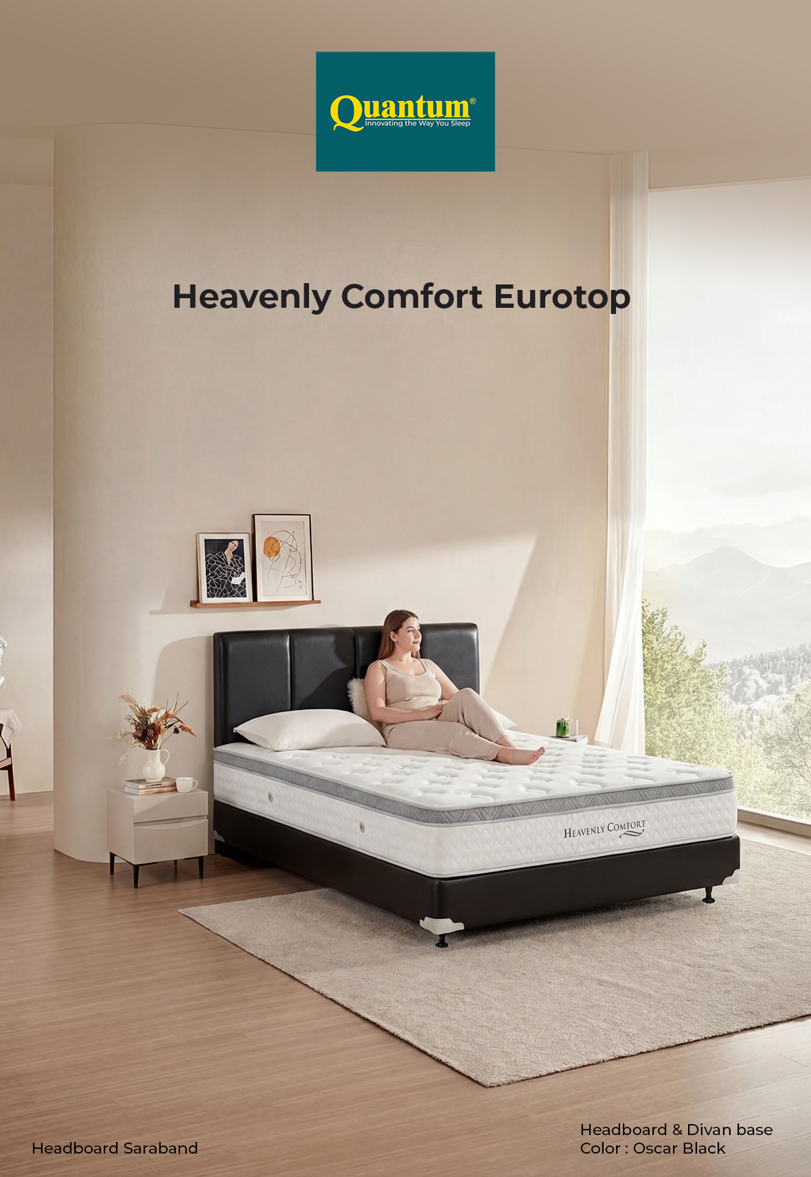Jual Quantum Springbed Heavenly Comfort Eurotop White | Shopee Indonesia