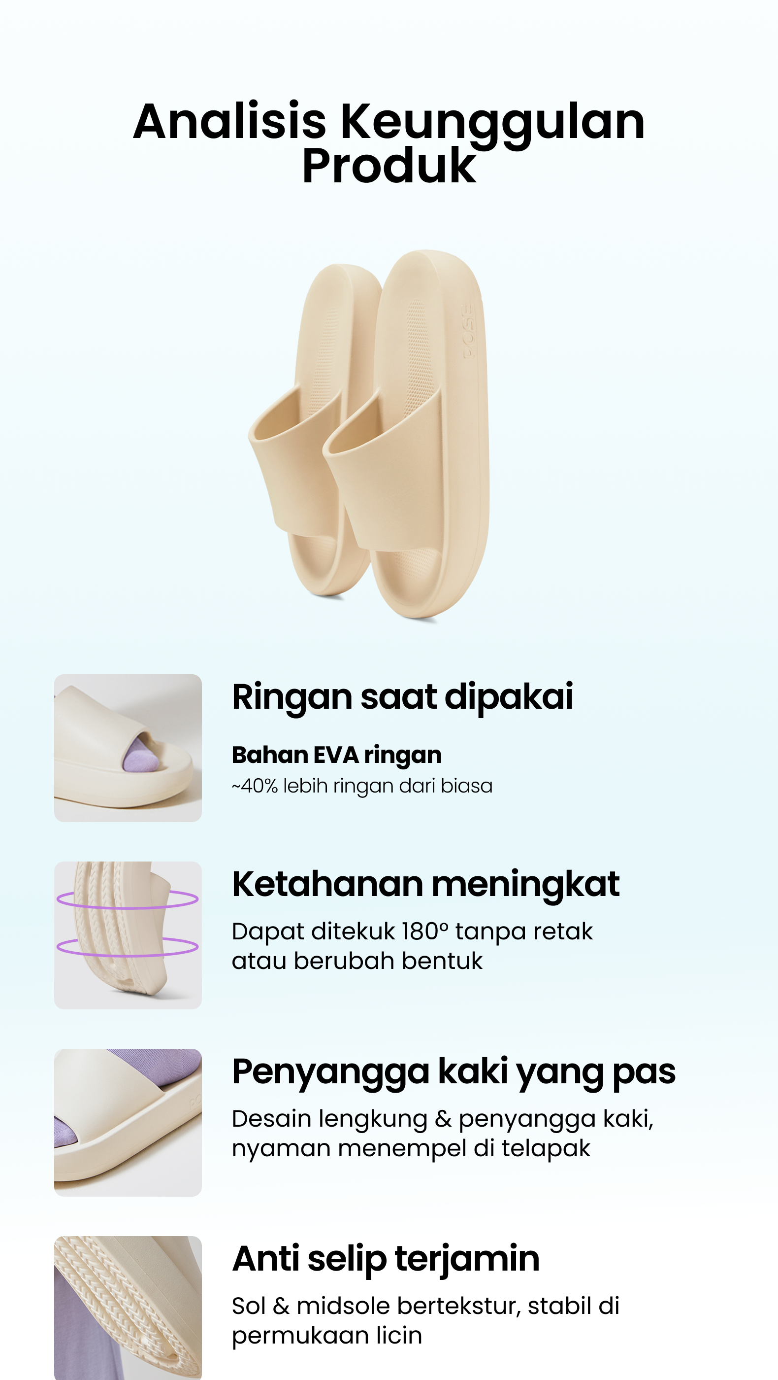 Jual [Livestream][New Arrival]POSE sandal pantai baru sandal anti selip ...