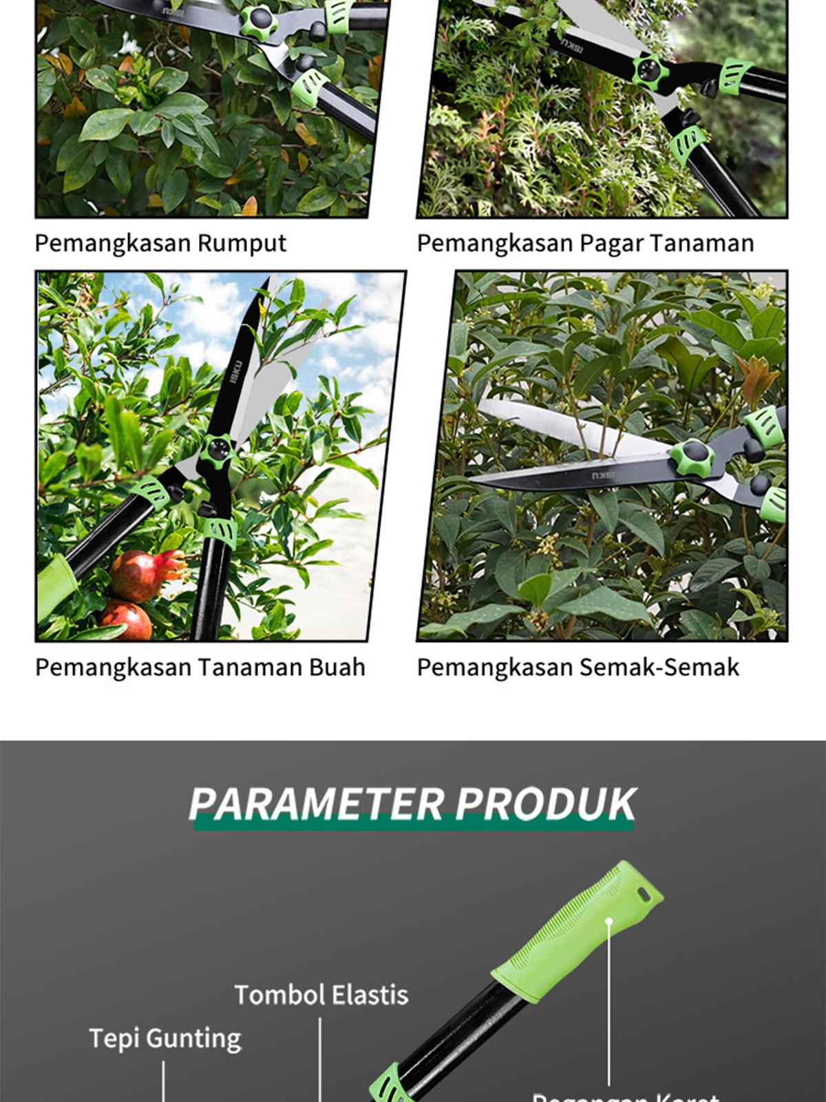 Jual ISKU Gunting Rumput Taman Gunting tanaman gunting pangkas daun ...