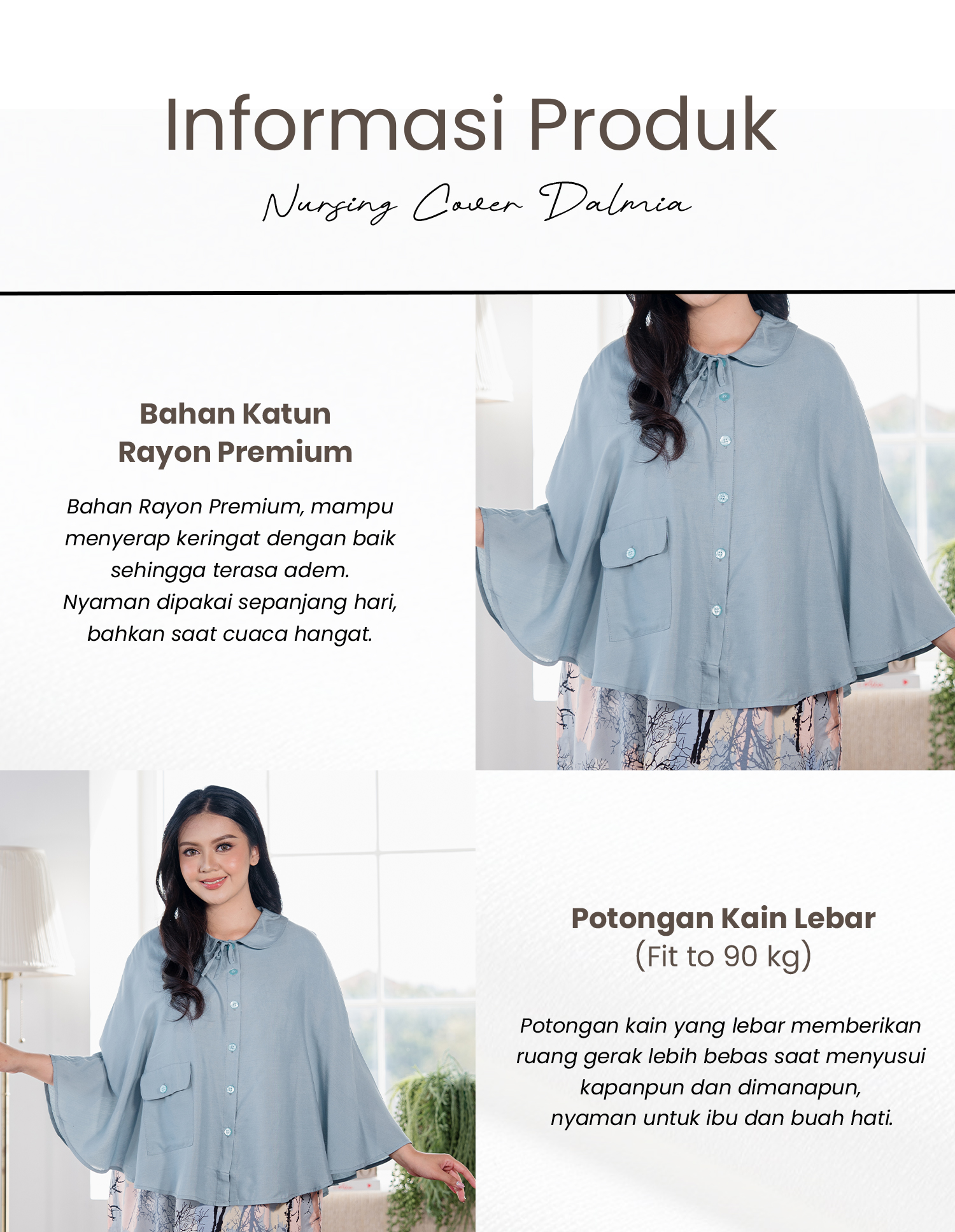 Jual ORIANA - Apron Menyusui DALMIA Adem Tidak Menerawang I Hospital ...