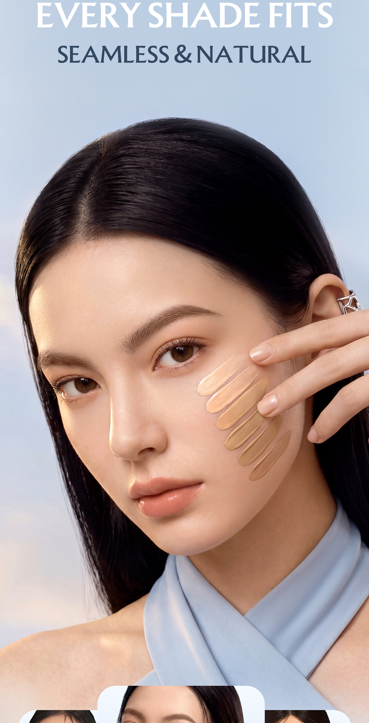 Jual [NEWFOCALLURE Unstoppable Blue Matte Cushion 16H longlasting Oil ...