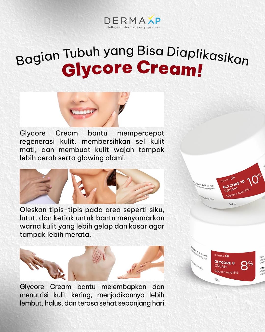 Jual Derma Xp Glycore 8% Cream 10 Gram Krim Pencerah Wajah Menyamarkan ...