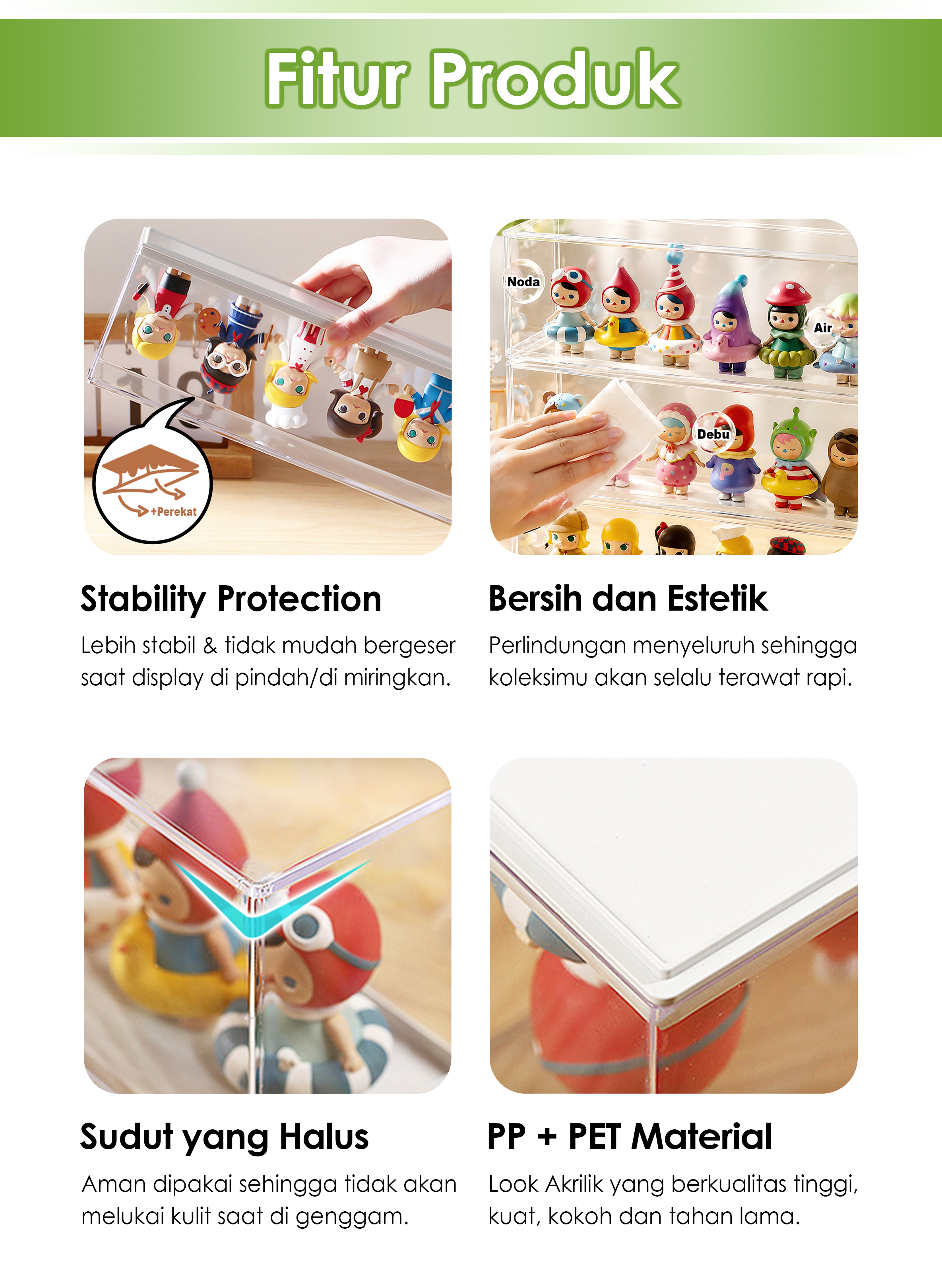 Jual IDOHOUSE Kotak Display Action Figure Pop Mart Rak Pajangan Mainan ...