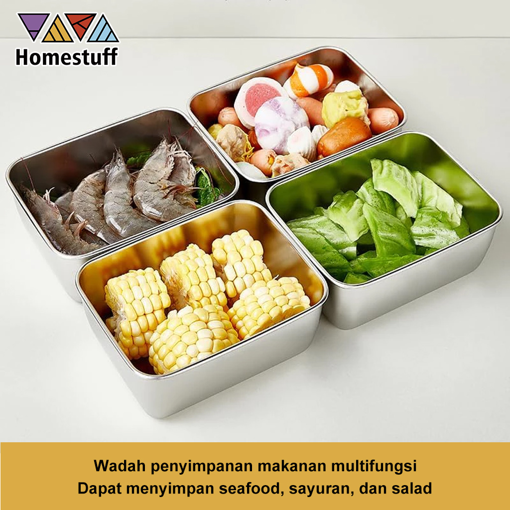 Jual [BUY 5 GET 20%] HOMESTUFF Wadah Makanan Stainless Steel Food ...