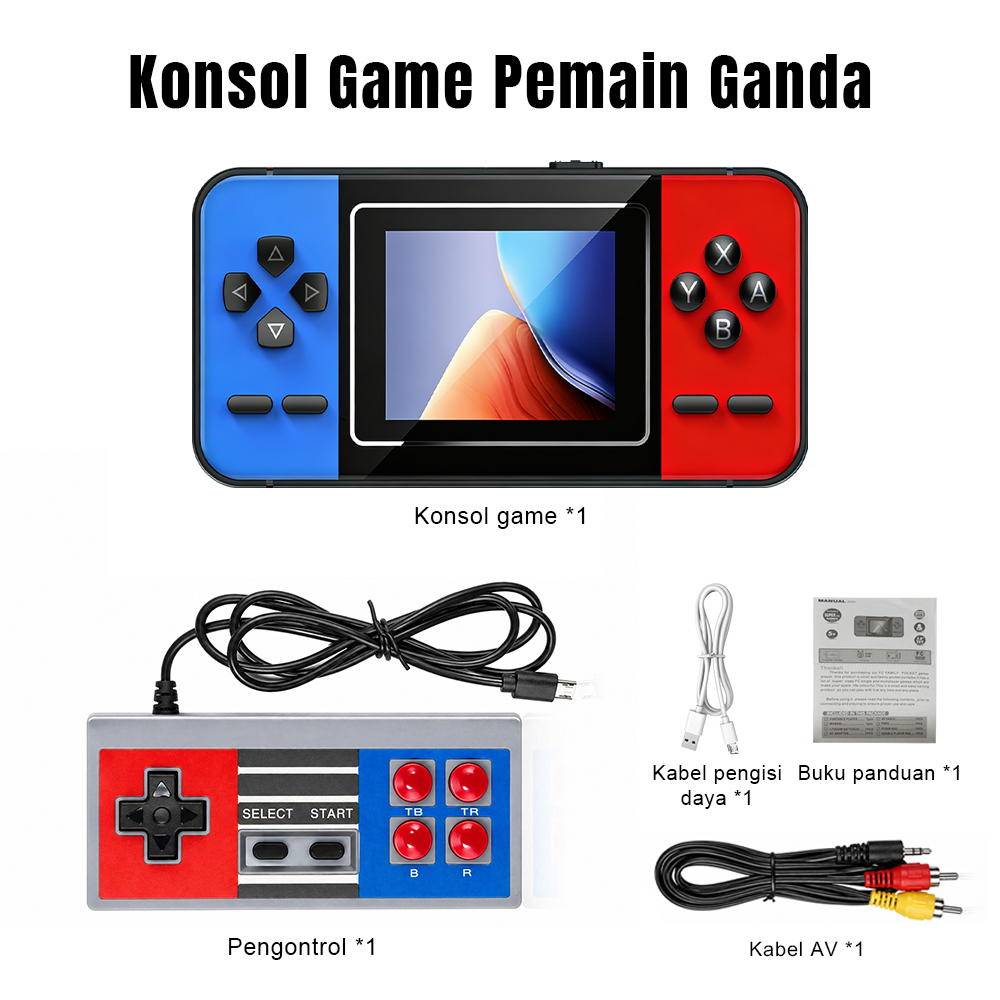 Jual WETECH Handheld Gaming Console Rechargeable 500+ Games Gamebox ...