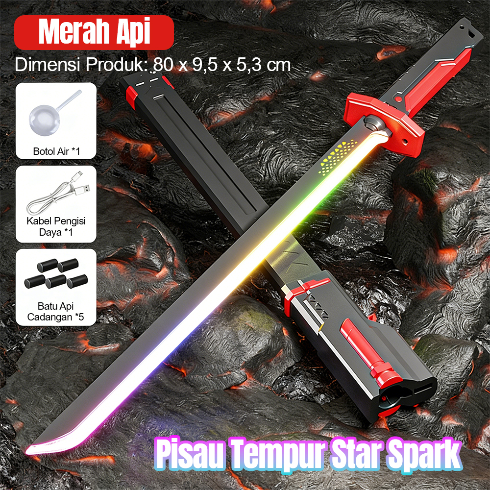 Jual WETECH Mainan Pedang api Starlight Sword dengan Lampu dan Efek ...