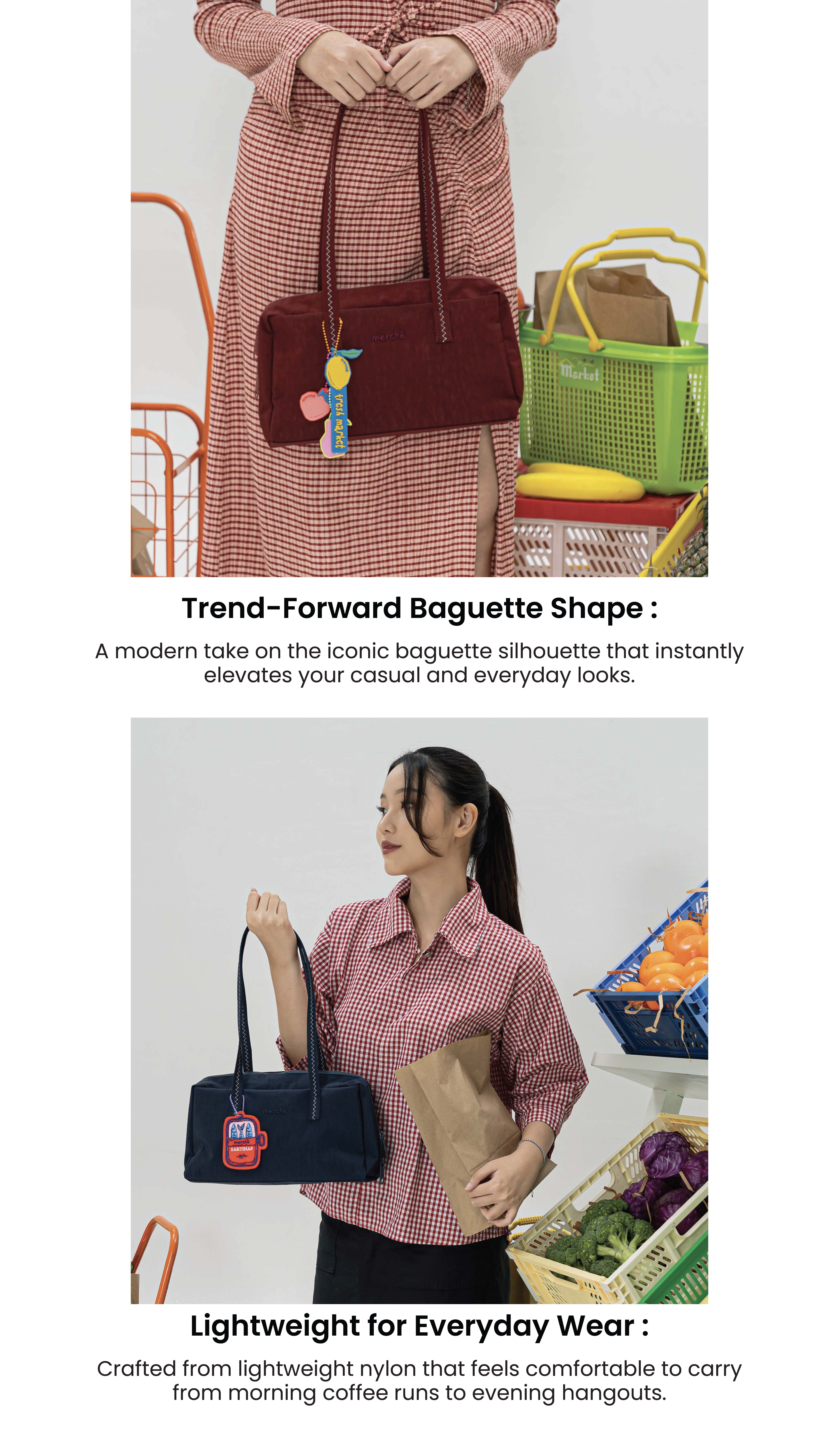 Jual Merche Tas Bahu Wanita Joy Baguette Medium | Shopee Indonesia