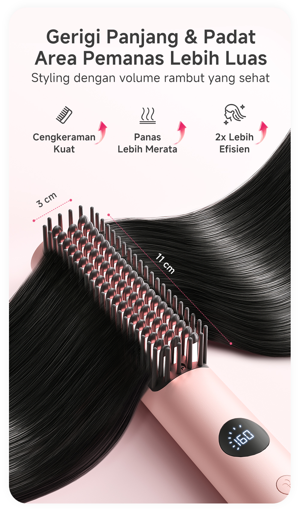 Jual SimplusPink Catokan Sisir Dingin | Hot & Cool Styling | 5 Suhu ...