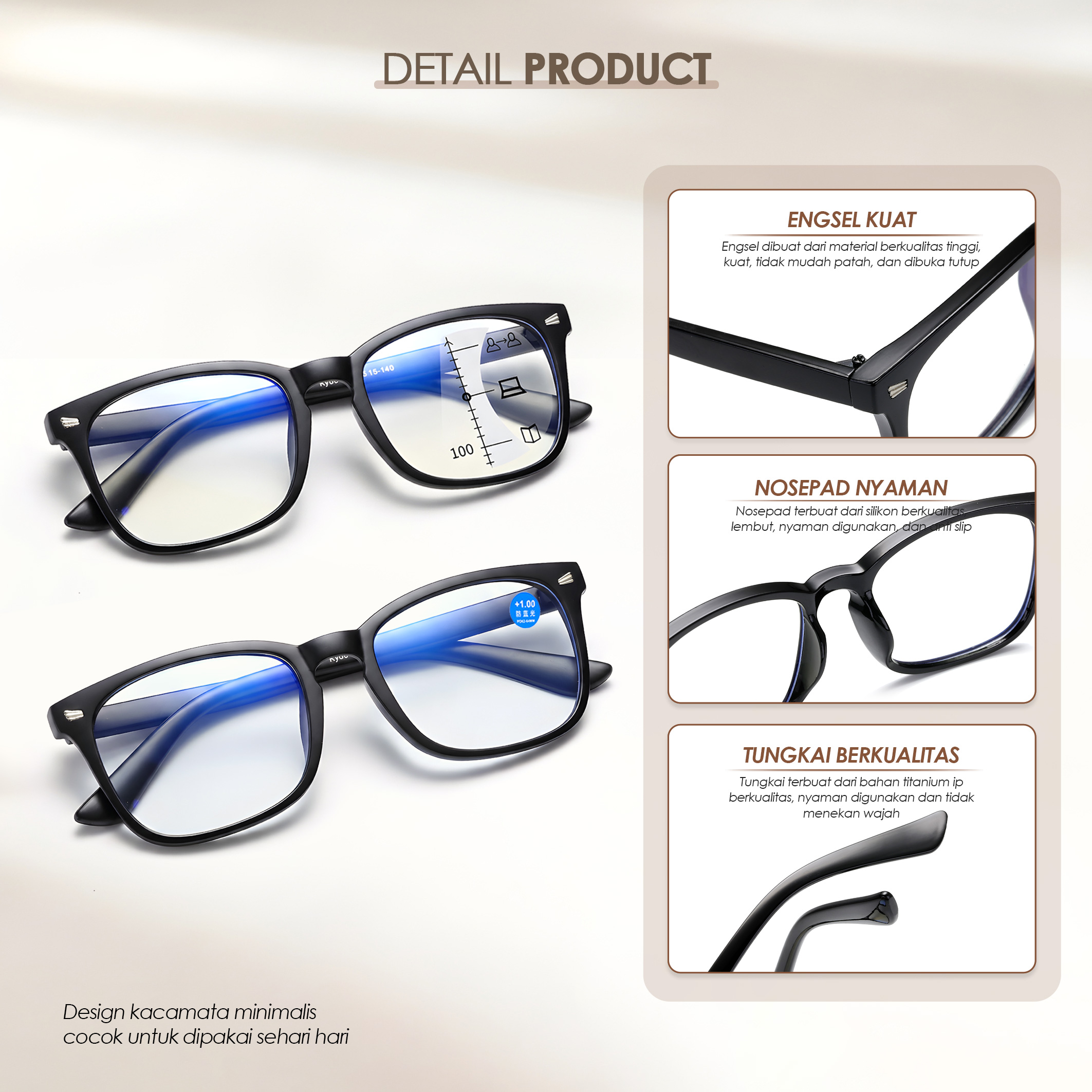 Jual Gently Morley Kacamata Baca Dan Jalan Lensa Plus Progresif Auto ...