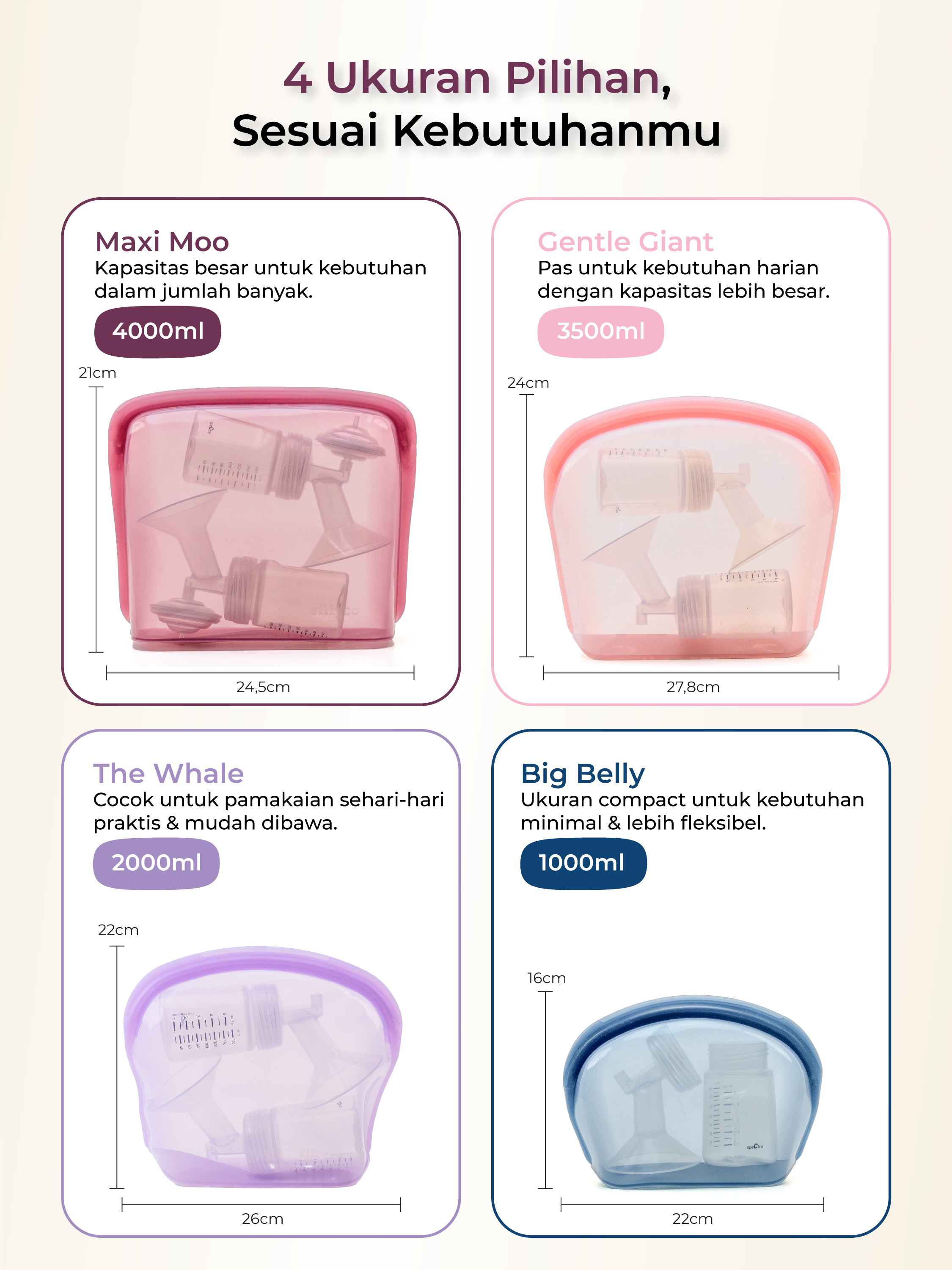 Jual SILLYCO SillyBIG Gentle Giant 3500ml- Platinum Food Grade Silicone ...