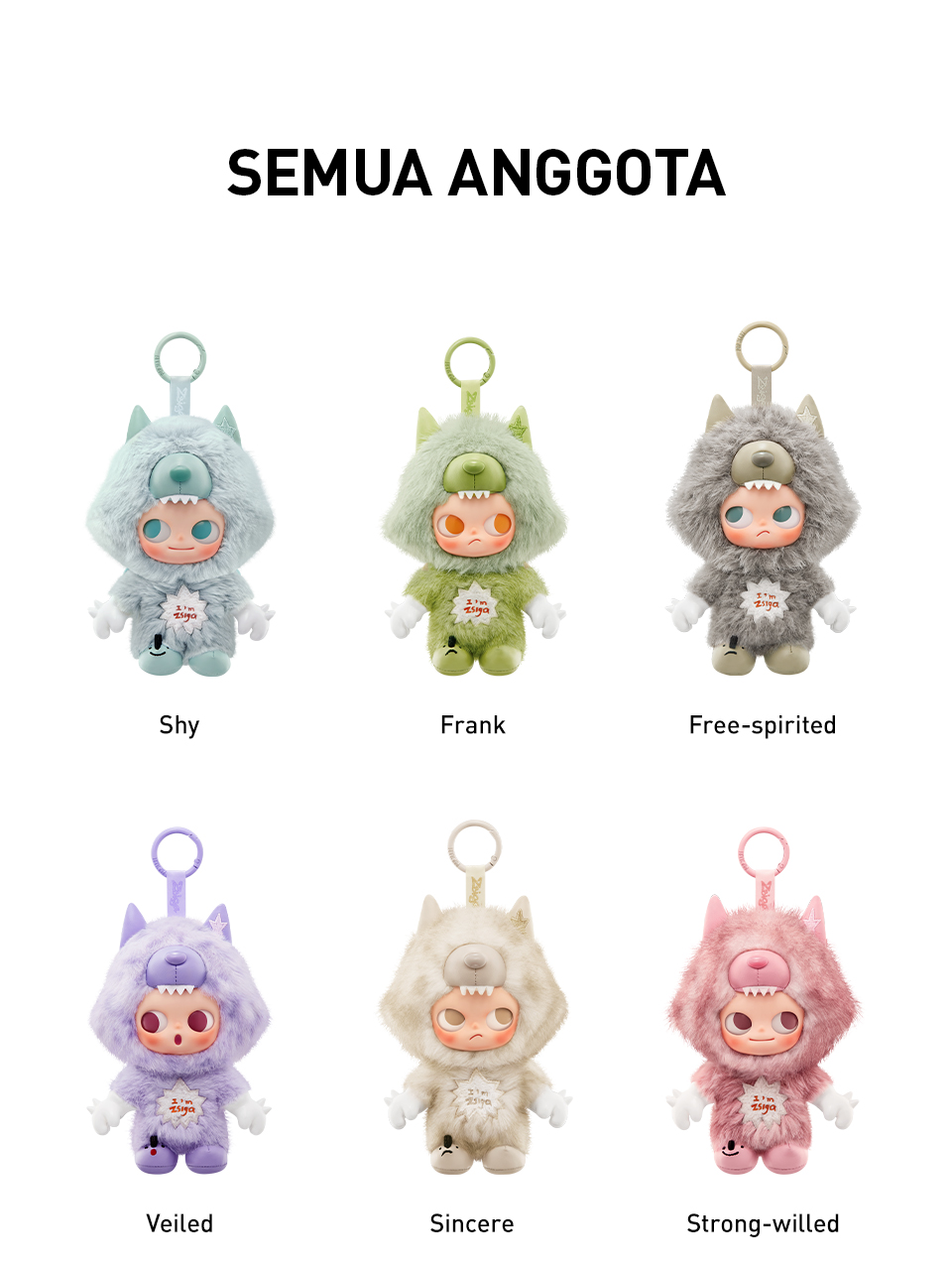 Jual POP MART ZSIGA I'm Zsiga Series - Vinyl Plush Pendant Blind Box ...