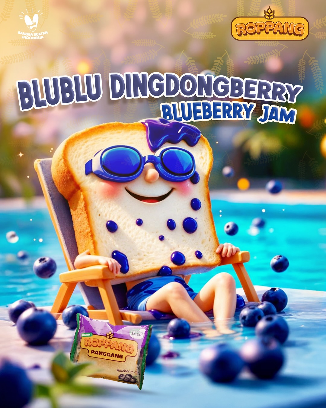 Jual Roppang Rasa Blueberry Jam [1 Pack Isi 5 Pcs] – Roti Panggang Isi ...