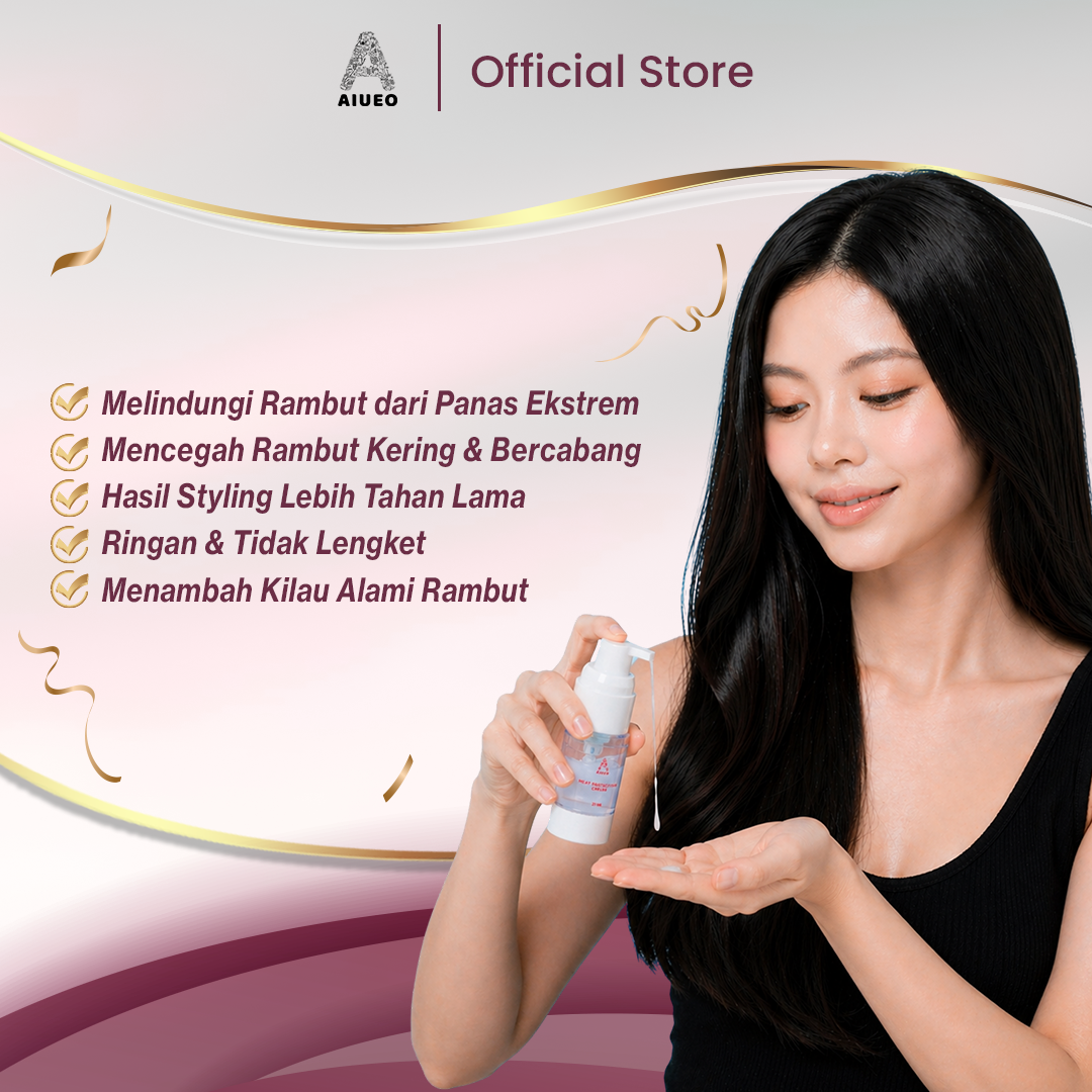 Jual AIUEO Catokan Rambut Rosi 459 & Heat Protection Cream 21ML - 3in1 ...