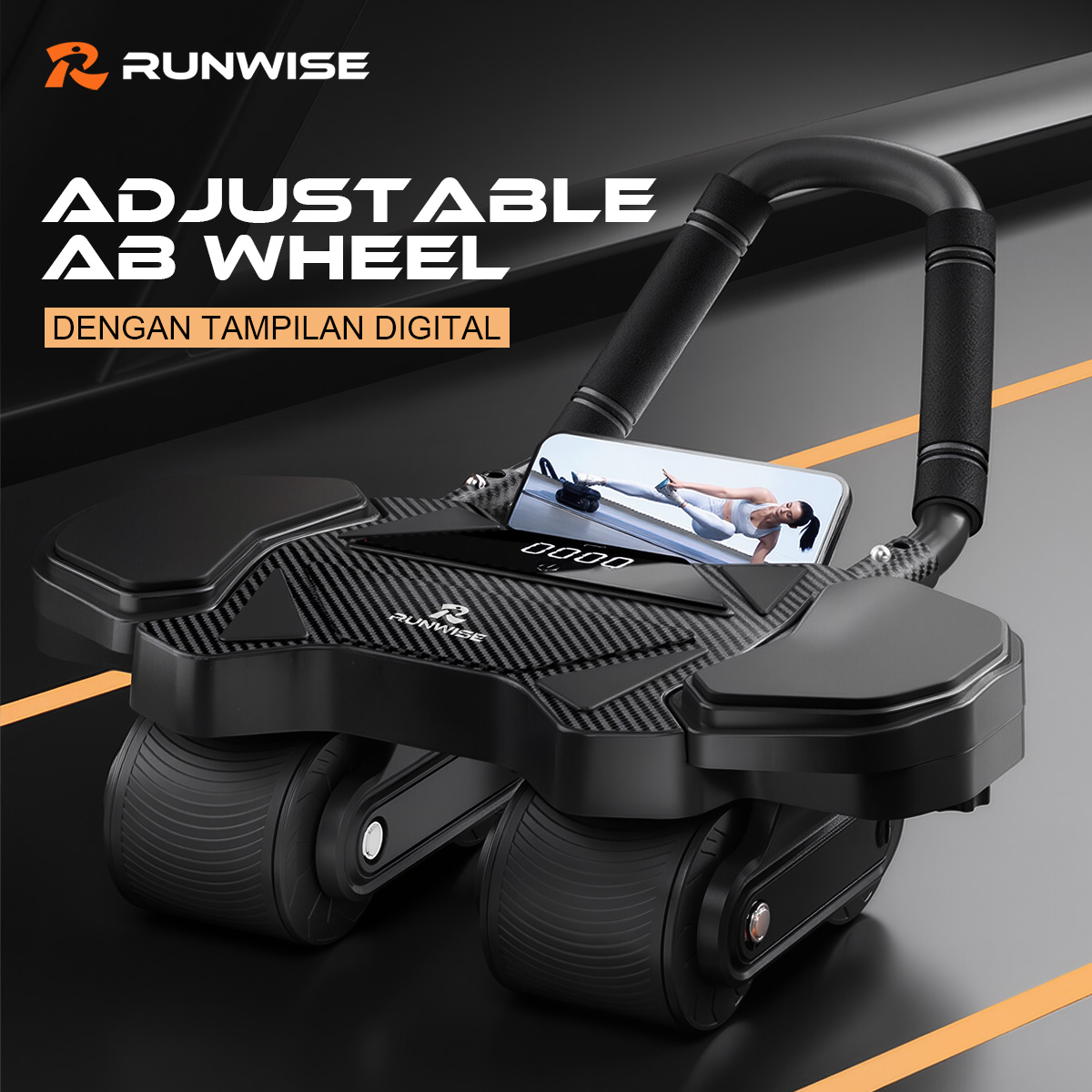 Jual RUNWISE Ab Wheel/Roller Adjustable Model A7 Fitur Layar Pintar ...