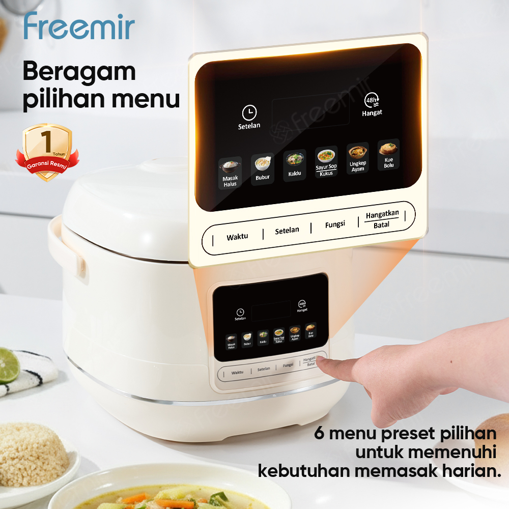 Jual freemir Smart Rice Cooker 1.5L Titanium 48 Jam Hangat Katup Uap ...