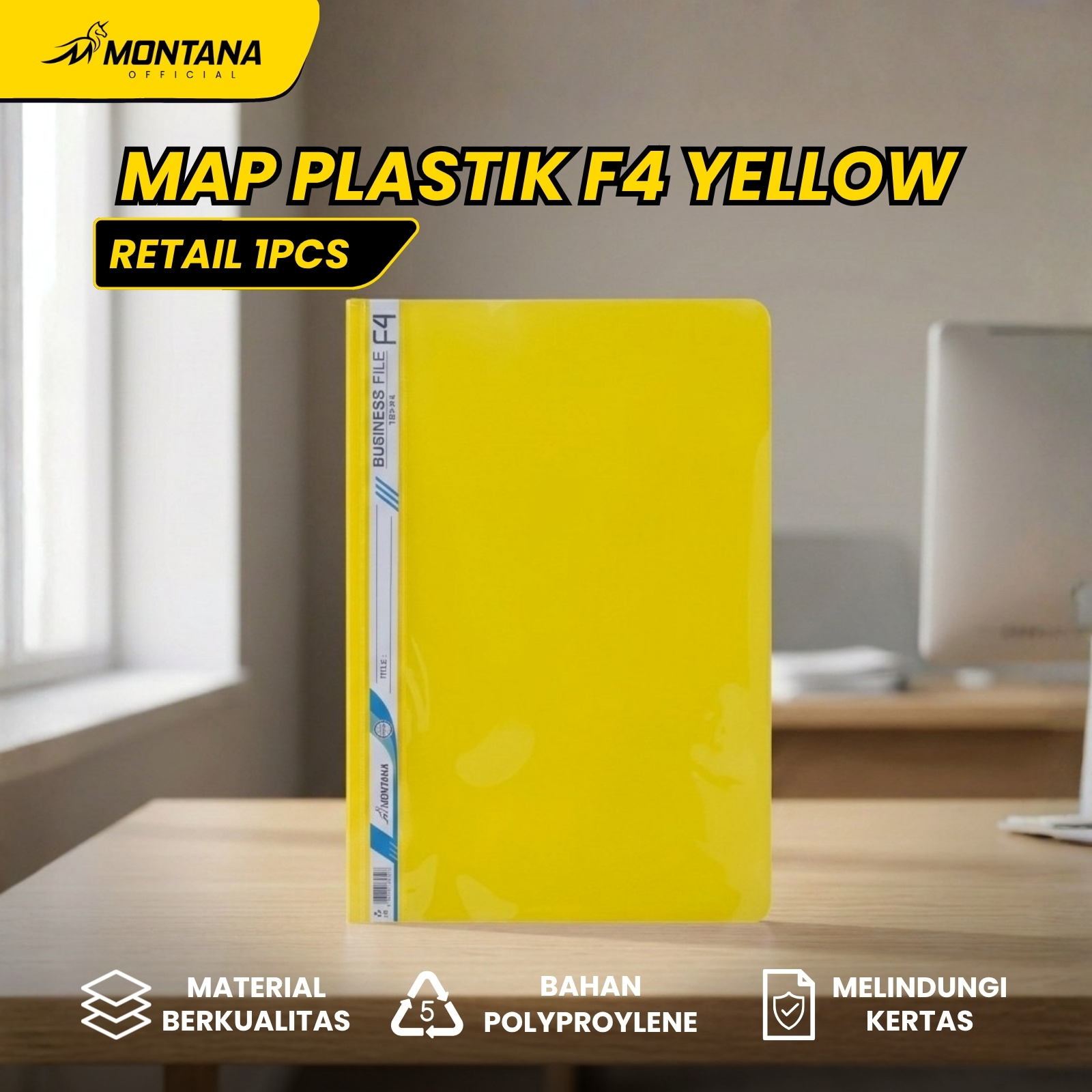 Jual MONTANA File Bisnis Map Plastik F4 Business File Dokumen Folder ...