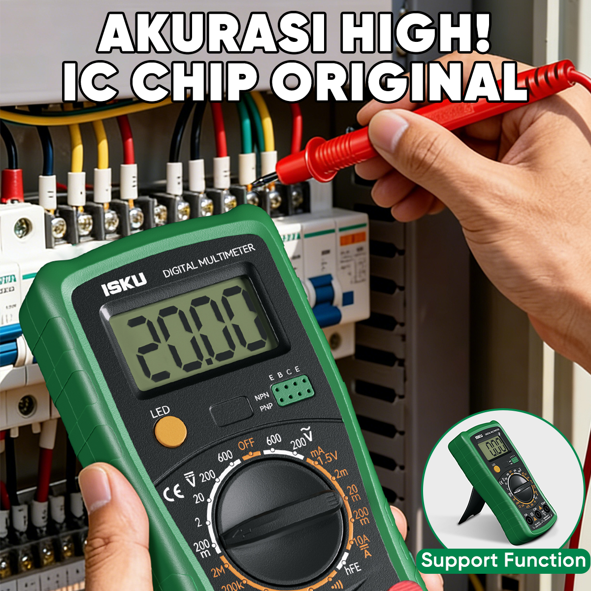 Jual ISKU Multimeter Digital Avometer Multitester Layar Backlight HD ...