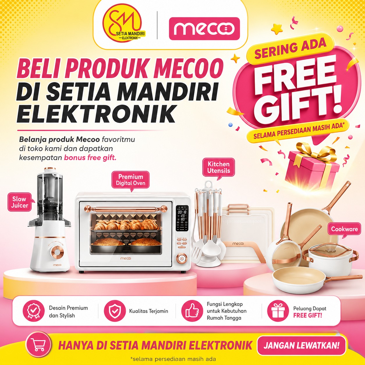 Jual MECOO Most Aesthetic Rice Cooker Low Carbo Low Sugar 400 Low Watt ...