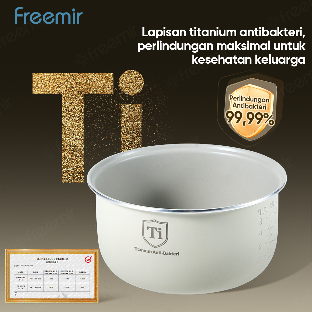 Jual freemir Rice Cooker 1.5L Titanium Hangat 6 Menu Mode Masak ...