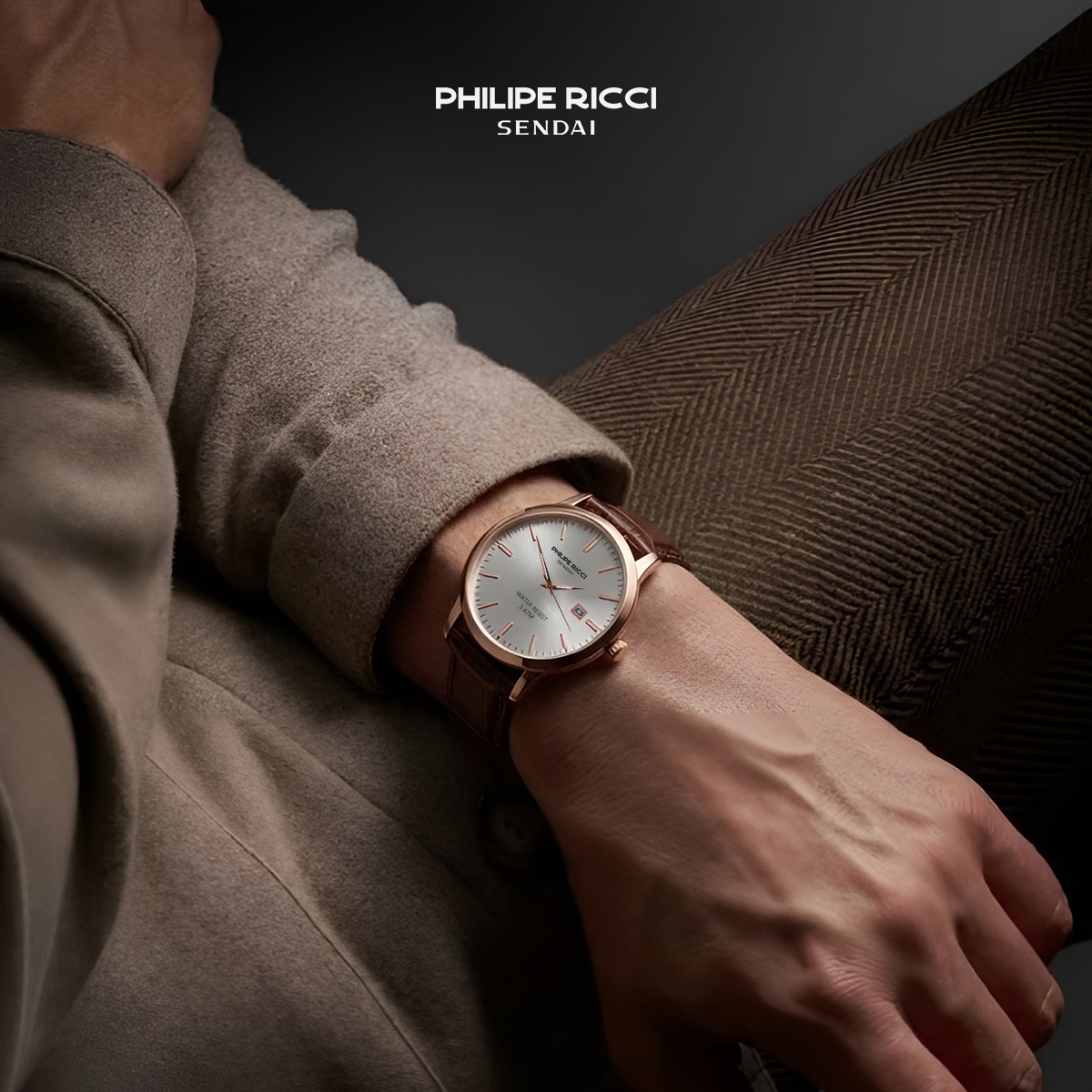 Jual PhiLipe Ricci Sendai Jam Tangan Pria Kulit Tipis Simple Water ...