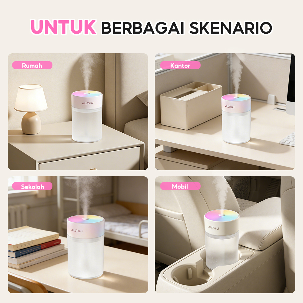 Jual ALLTOU Mini Humidifier Diffuser Tinggi Semprotan Ganda Air ...