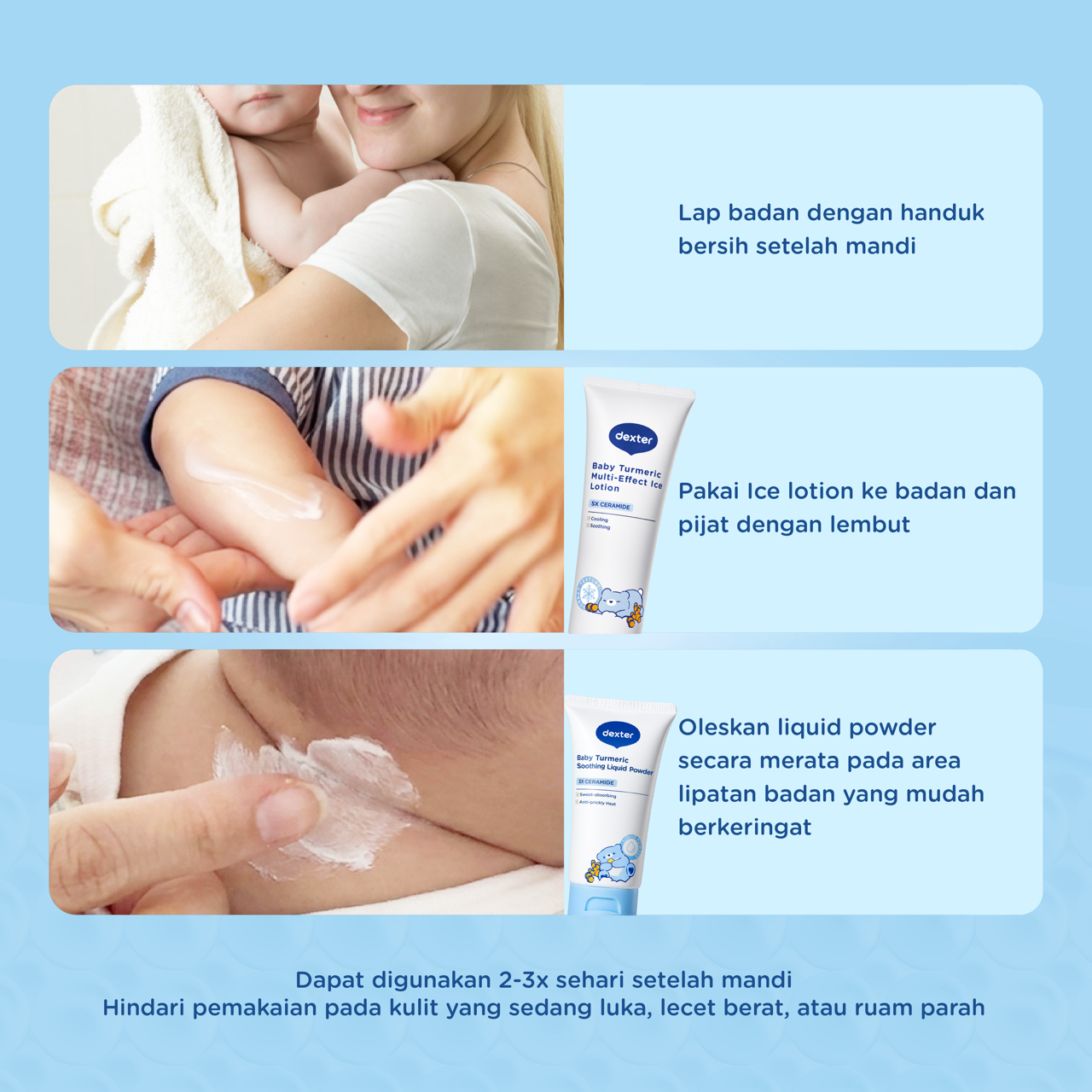 Jual Dexter Baby Turmeric Soothing Liquid Powder 50g - Talc Free ...