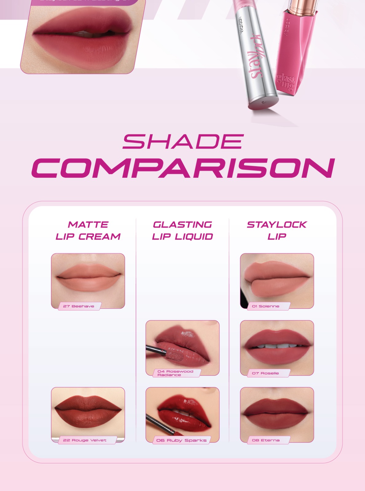 Jual NEW! Wardah Staylock Lip Matte: 20H+ Long lasting Lip Cream, Real ...