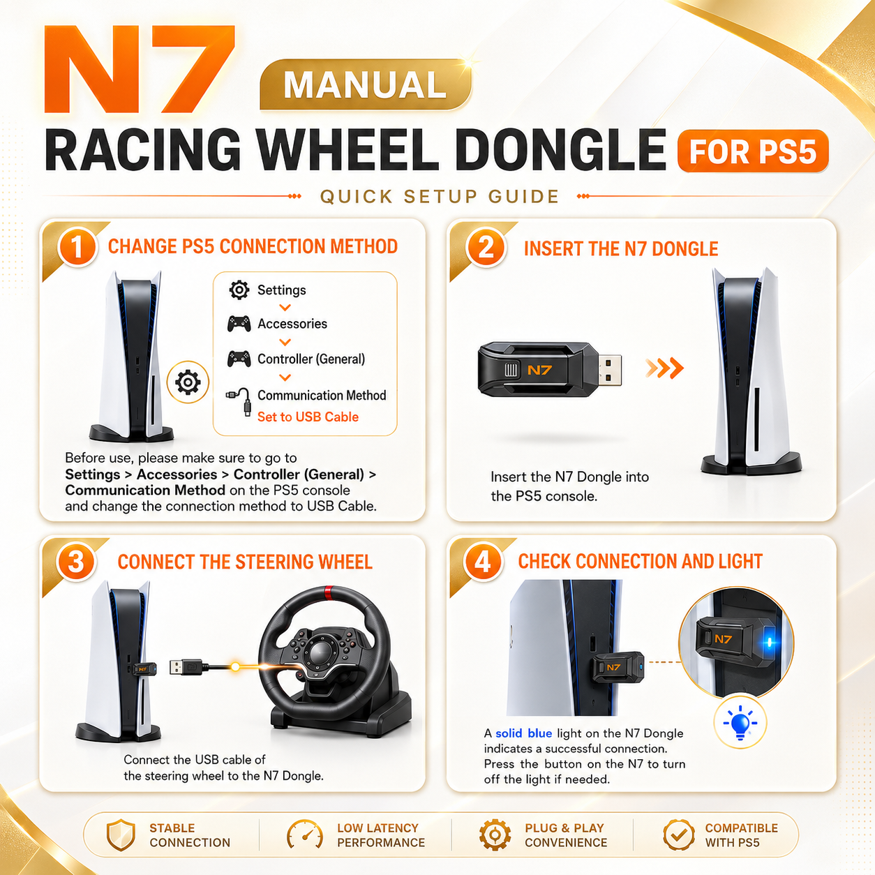 Jual COMBO PXN V900 GEN 2 with N7 USB Converter PS5 for Steering Wheel ...