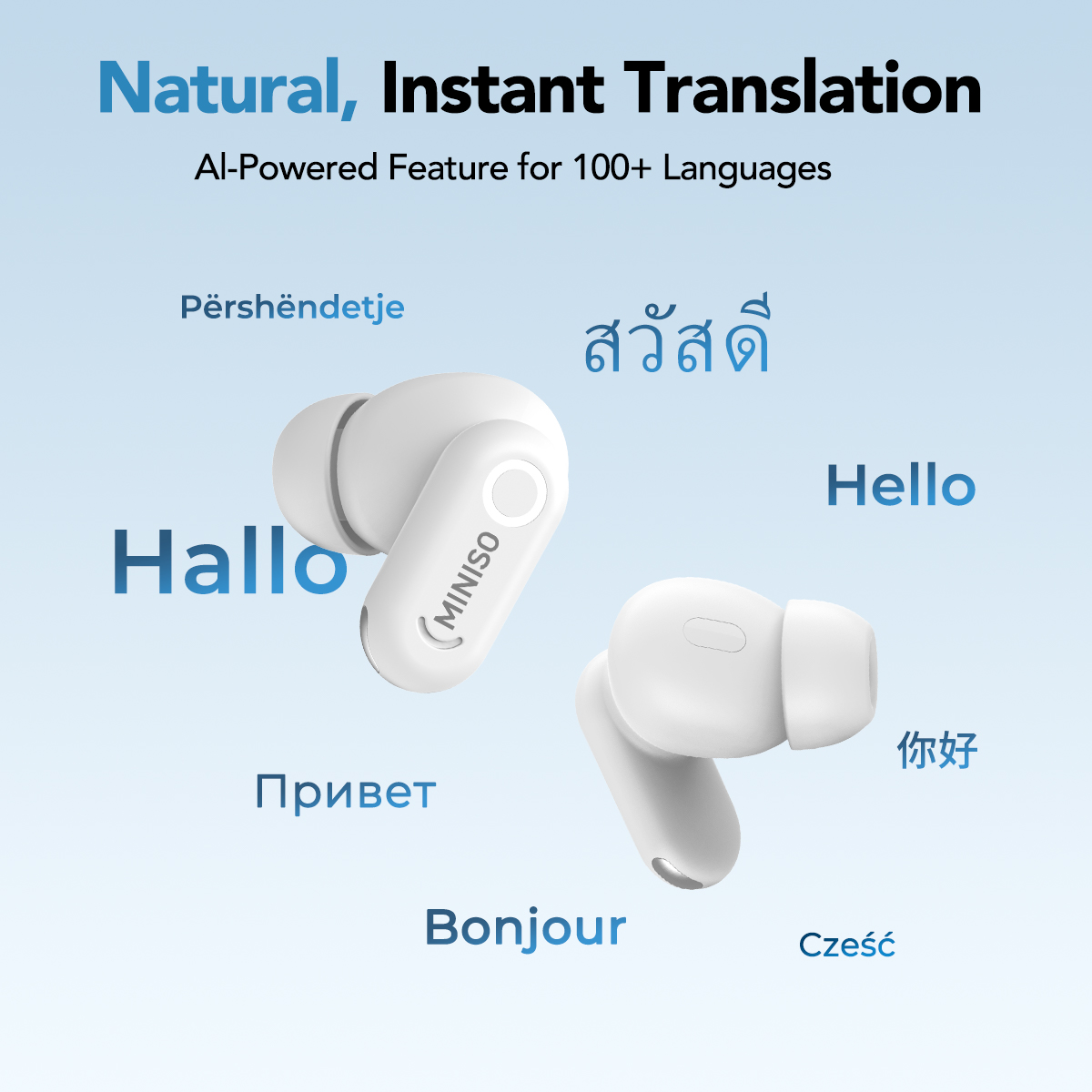 Jual MINISO MS122 Wireless Headset TWS In-Ear Earphone Bluetooth 6.0 3 ...