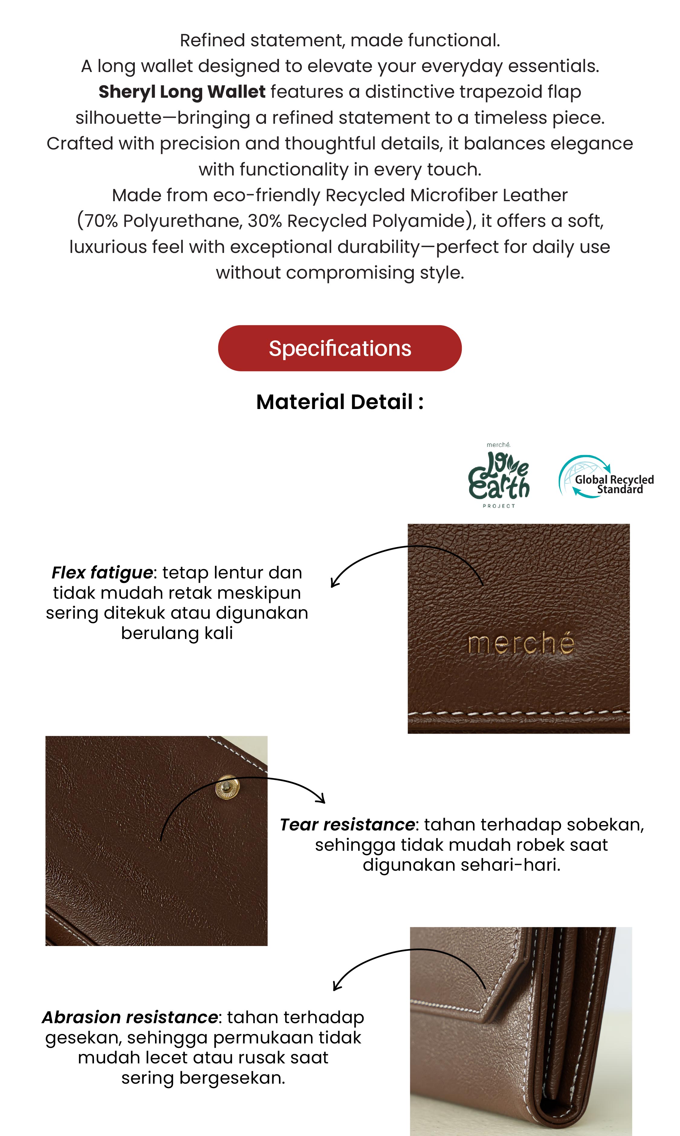 Jual Merche Dompet Wanita Sheryl Long Wallet | Shopee Indonesia