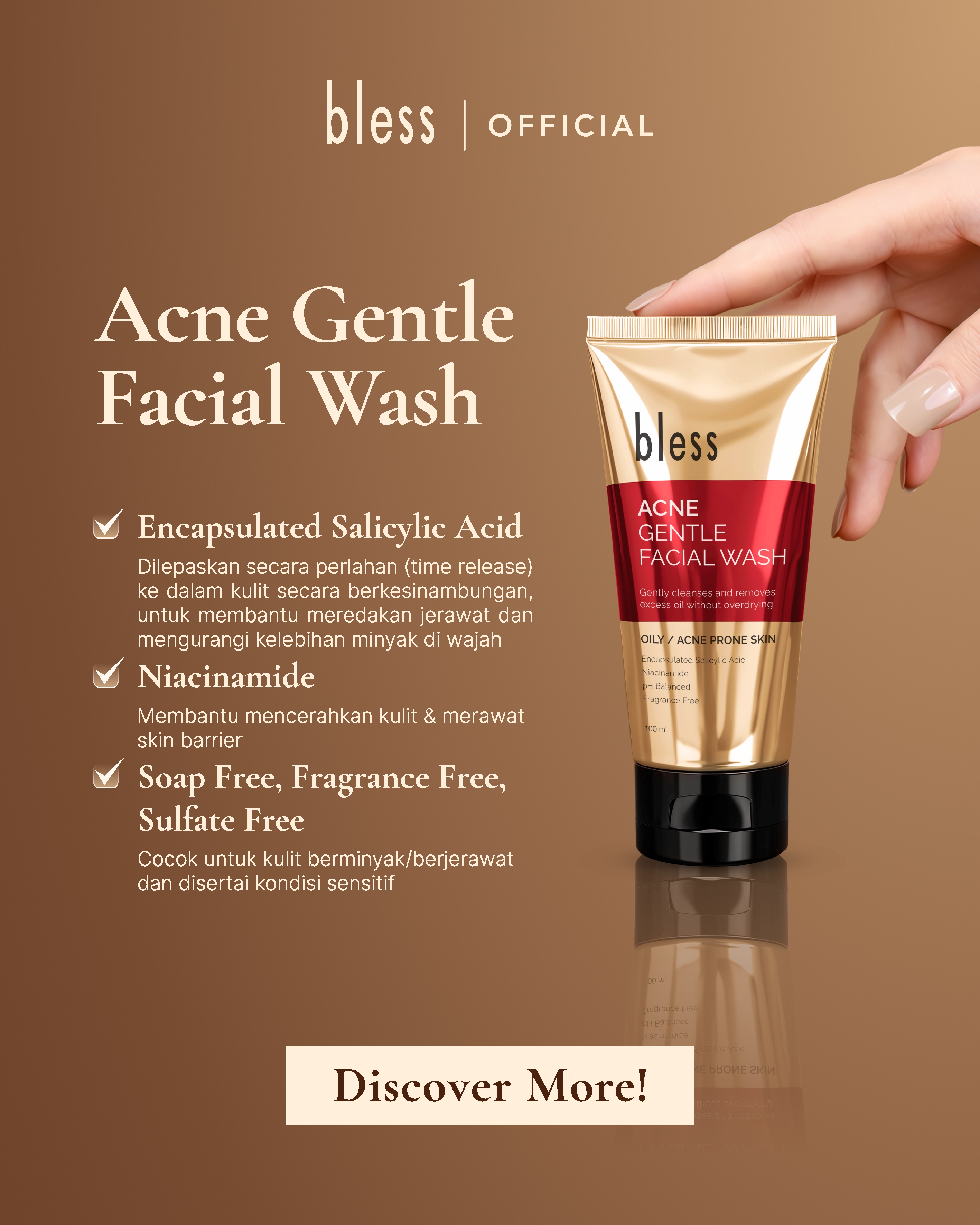 Jual Bless Acne Gentle Facial Wash | Pembersih Wajah - Kulit Berjerawat ...