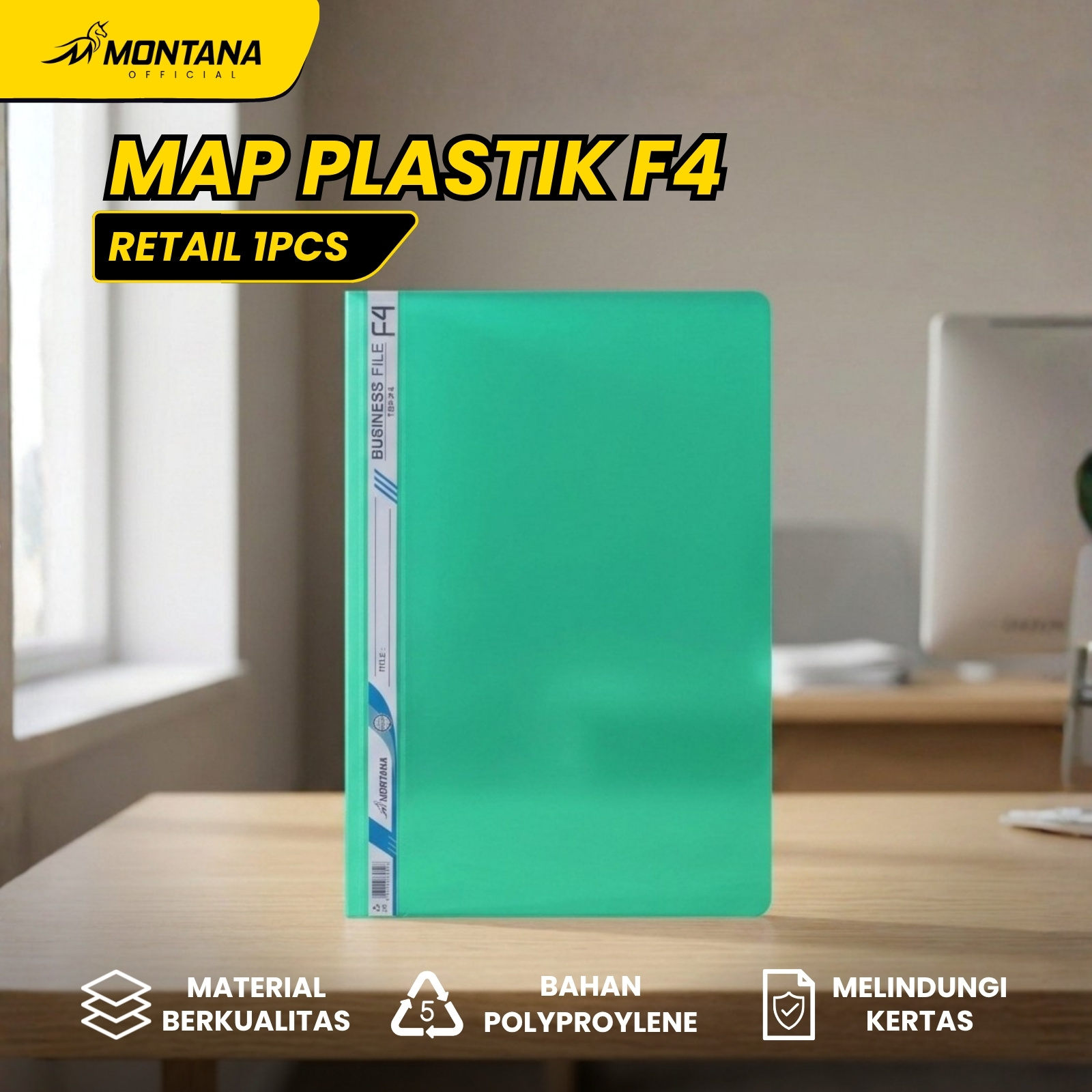 Jual MONTANA File Bisnis Map Plastik F4 Business File Dokumen Folder ...