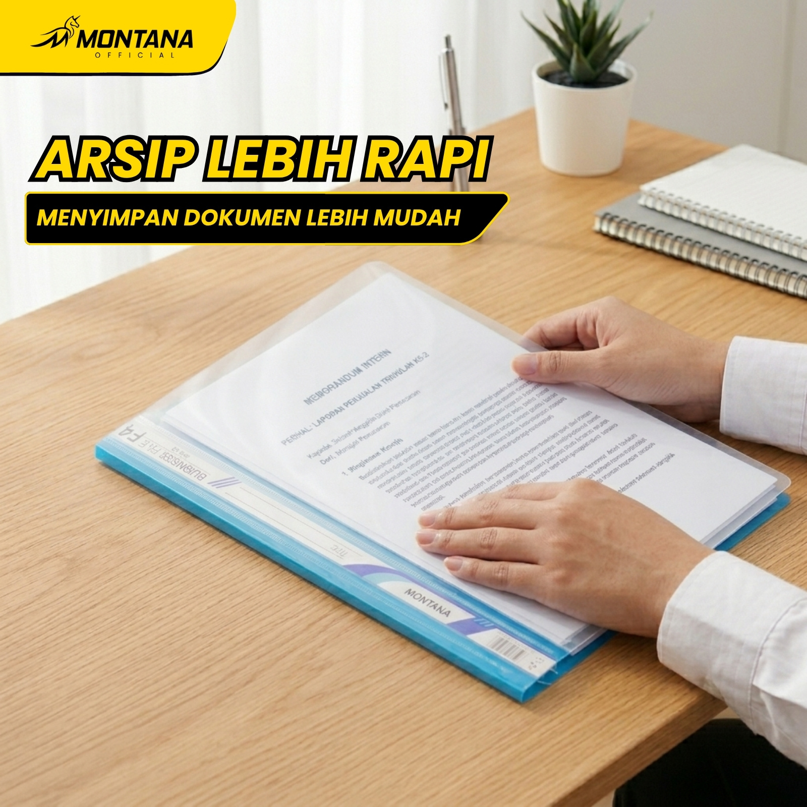 Jual MONTANA File Bisnis Map Plastik F4 12 Pcs Business File Dokumen ...