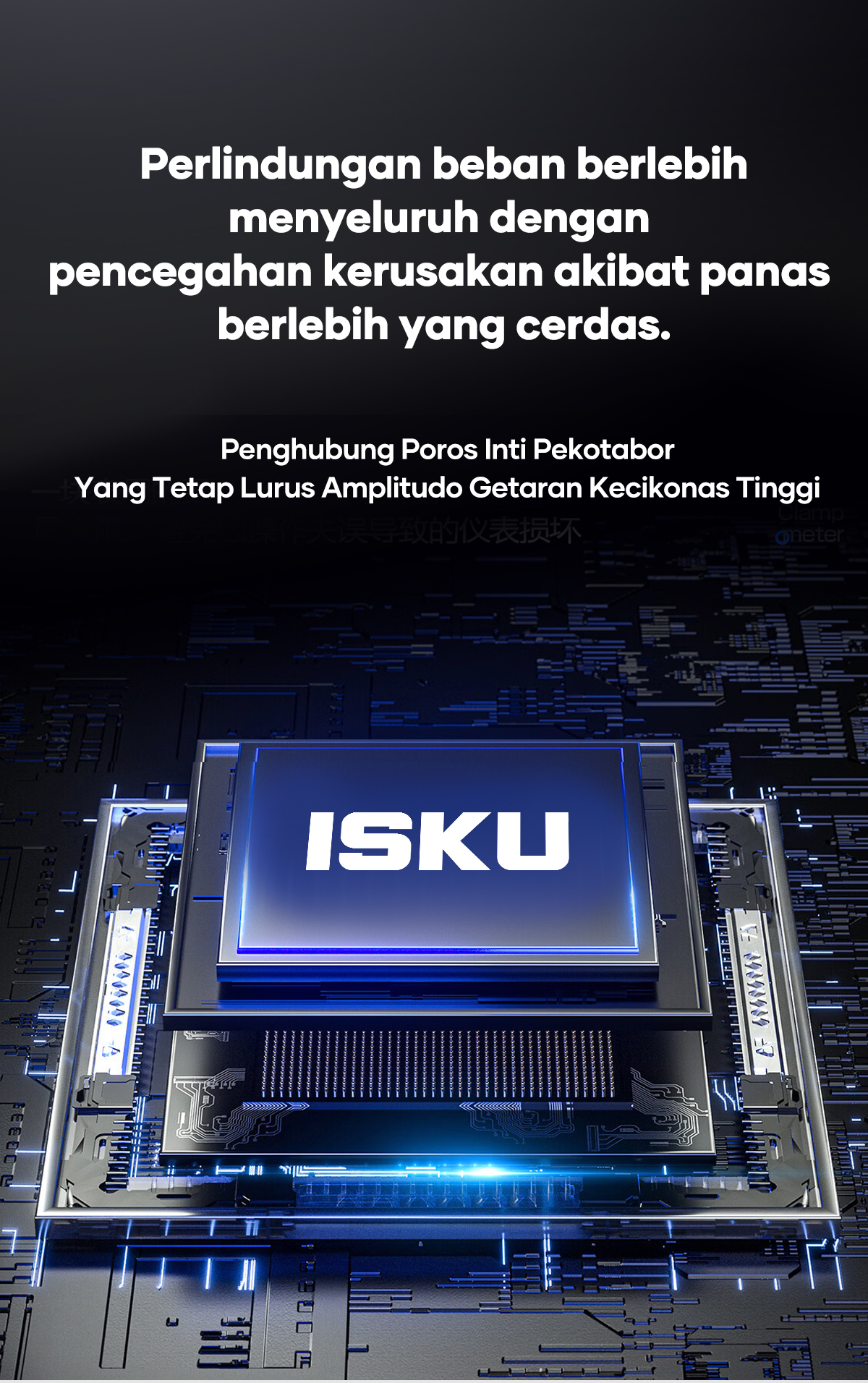 Jual ISKU Digital Clamp Multimeter Tang Ampere Digital Multitester ...