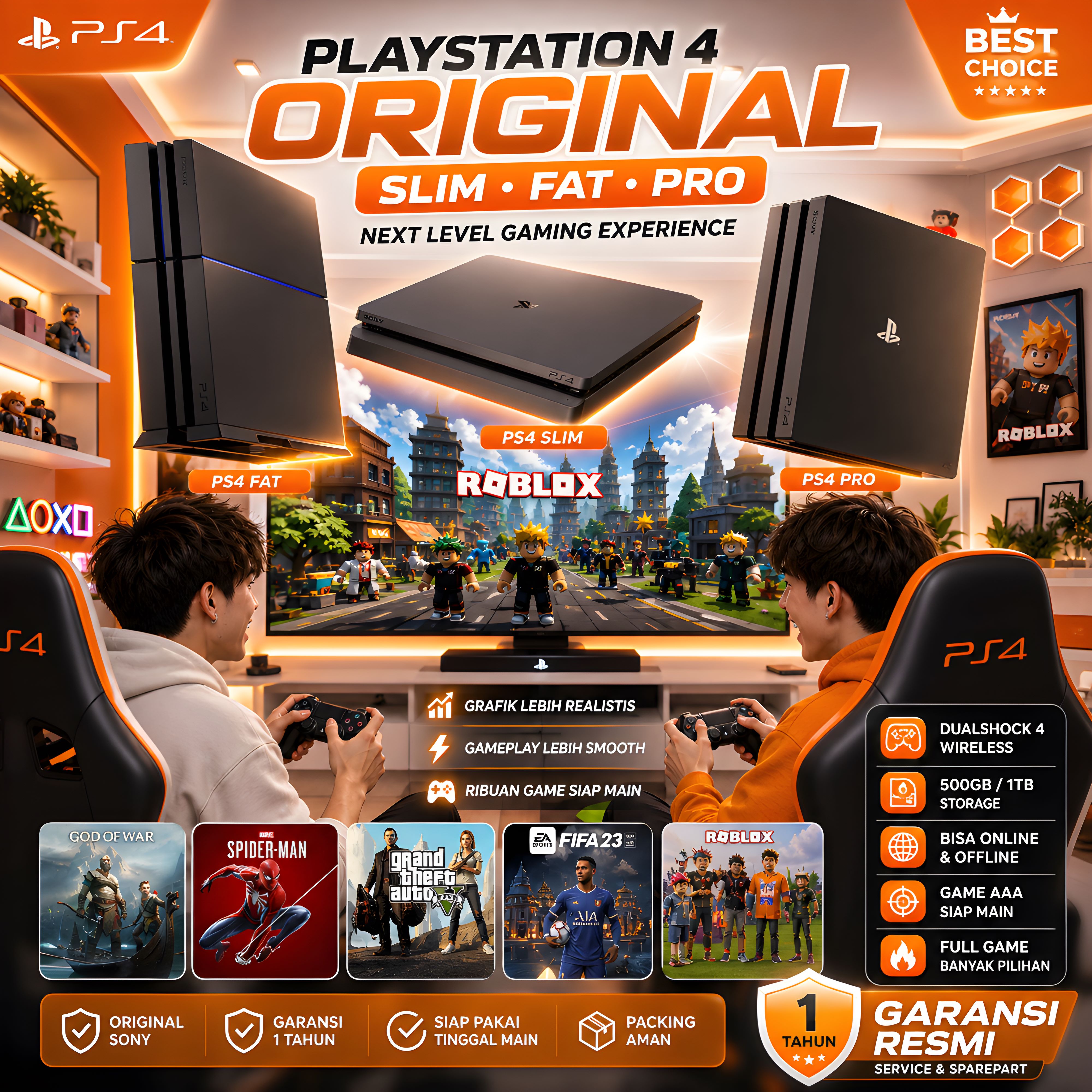 Jual Ps4 [ROYALGAMING] Sony Playstation 4 Fat 1tb Original | 500Gb ...