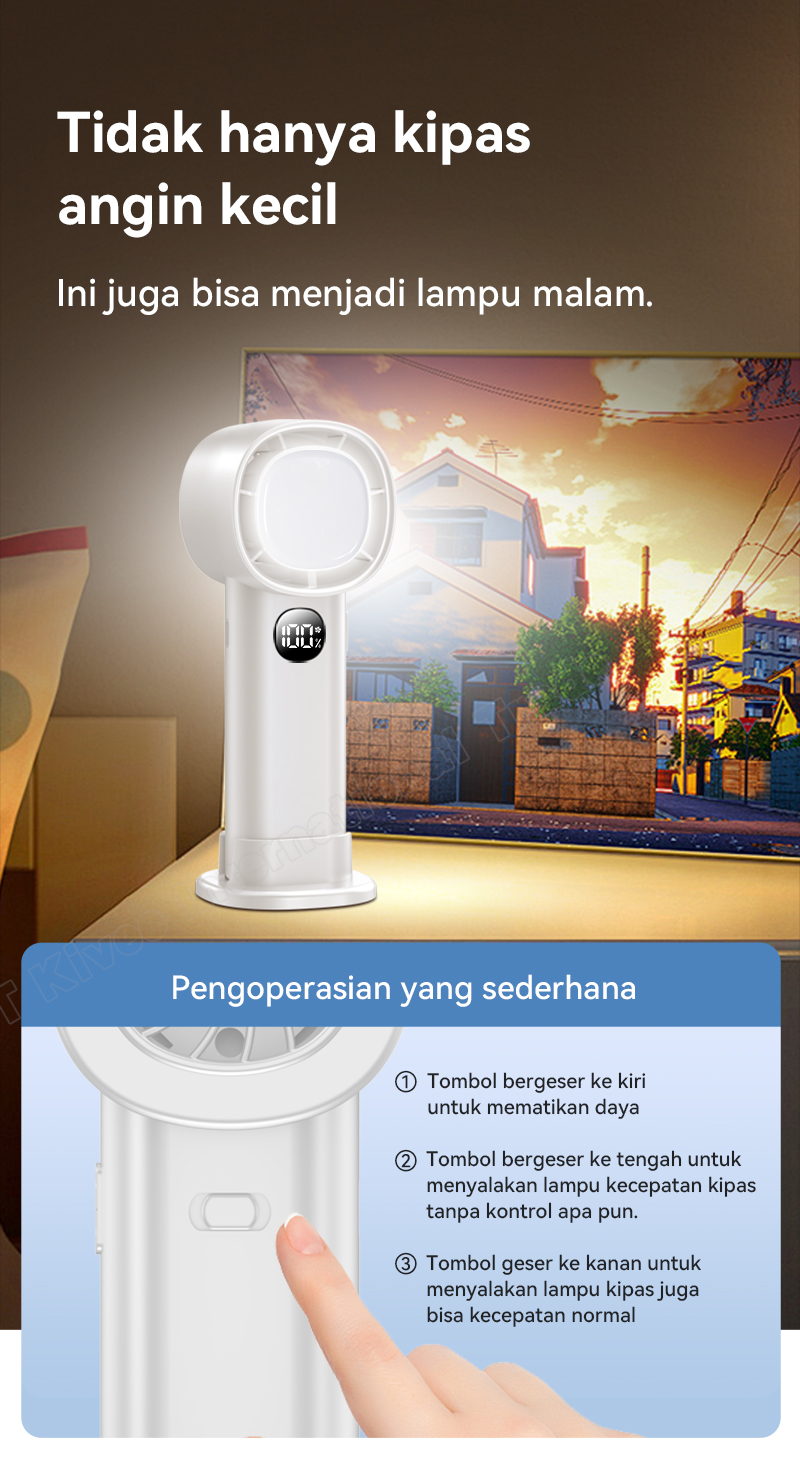 Jual BASIKE Kipas Angin Mini Portable 100 Tingkat Kecepatan Tinggi ...