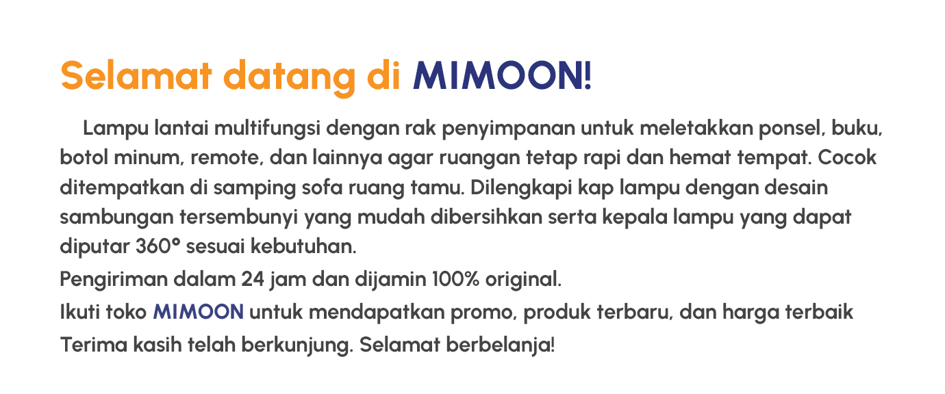 Jual MIMOON Lampu Standing Standing Lamp Lampu Sudut Rak Lampu Ruang ...